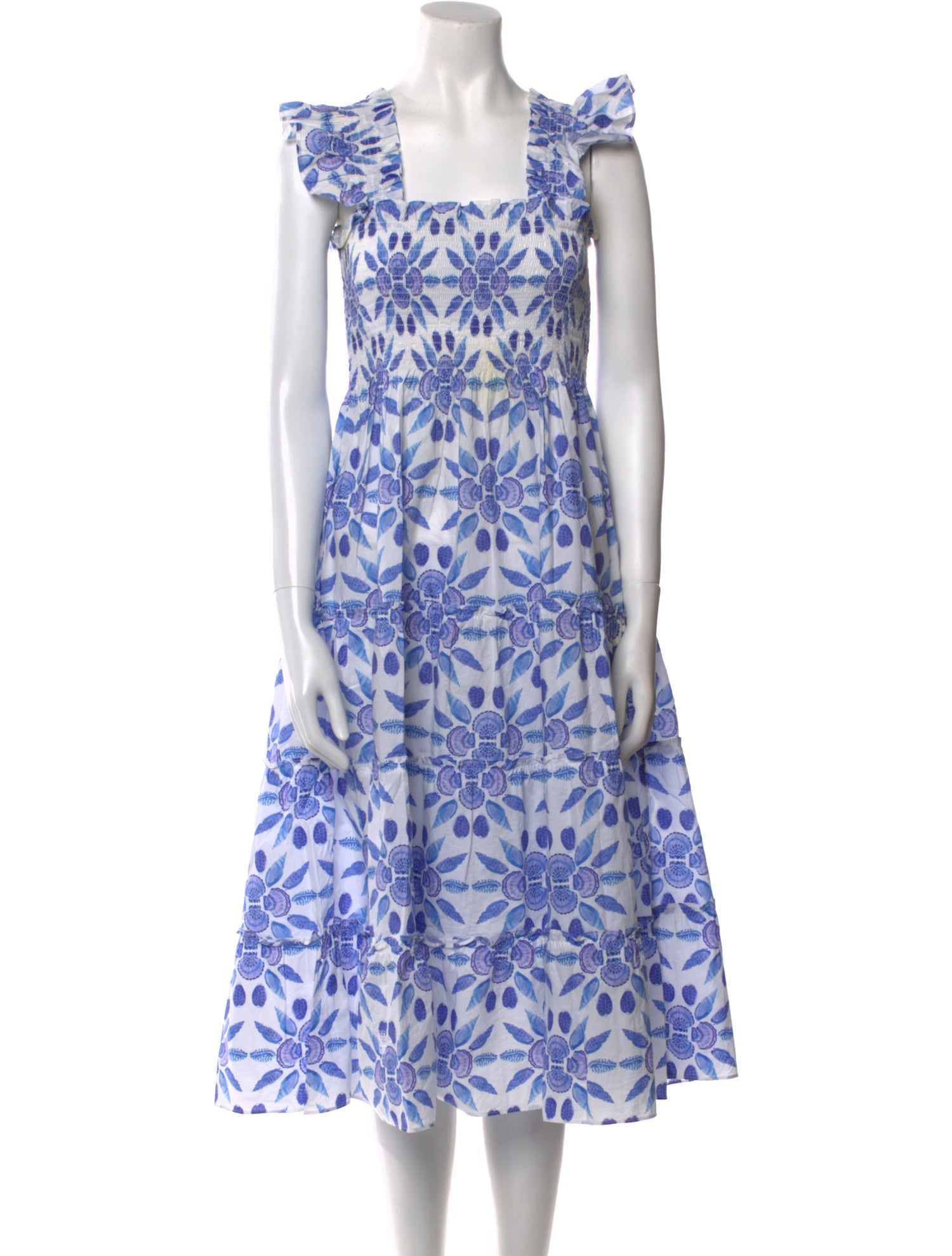 Hill House Home Floral Print Midi Length Dress