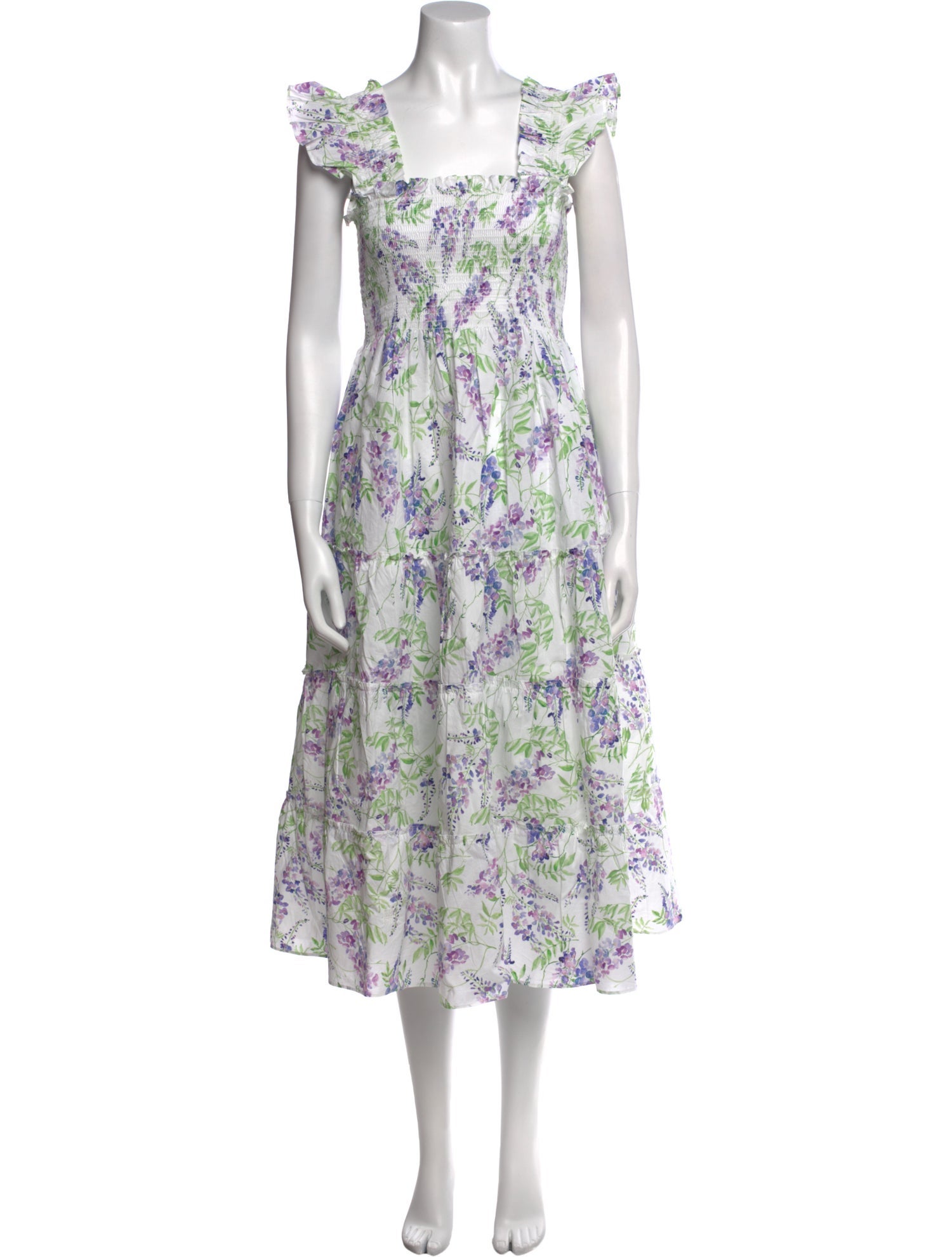 Hill House Home Floral Print Midi Length Dress