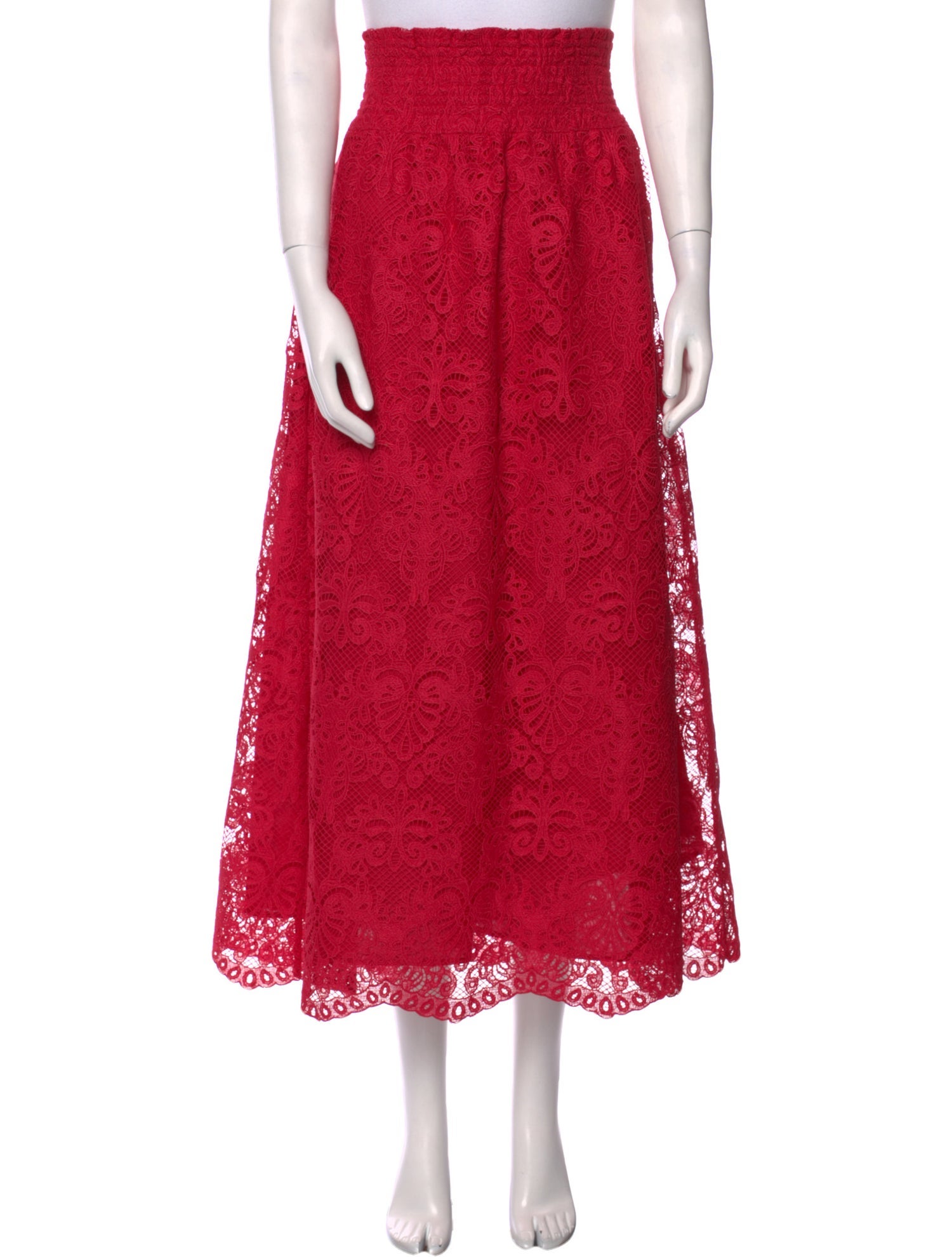 Hill House Home Lace Pattern Midi Length Skirt