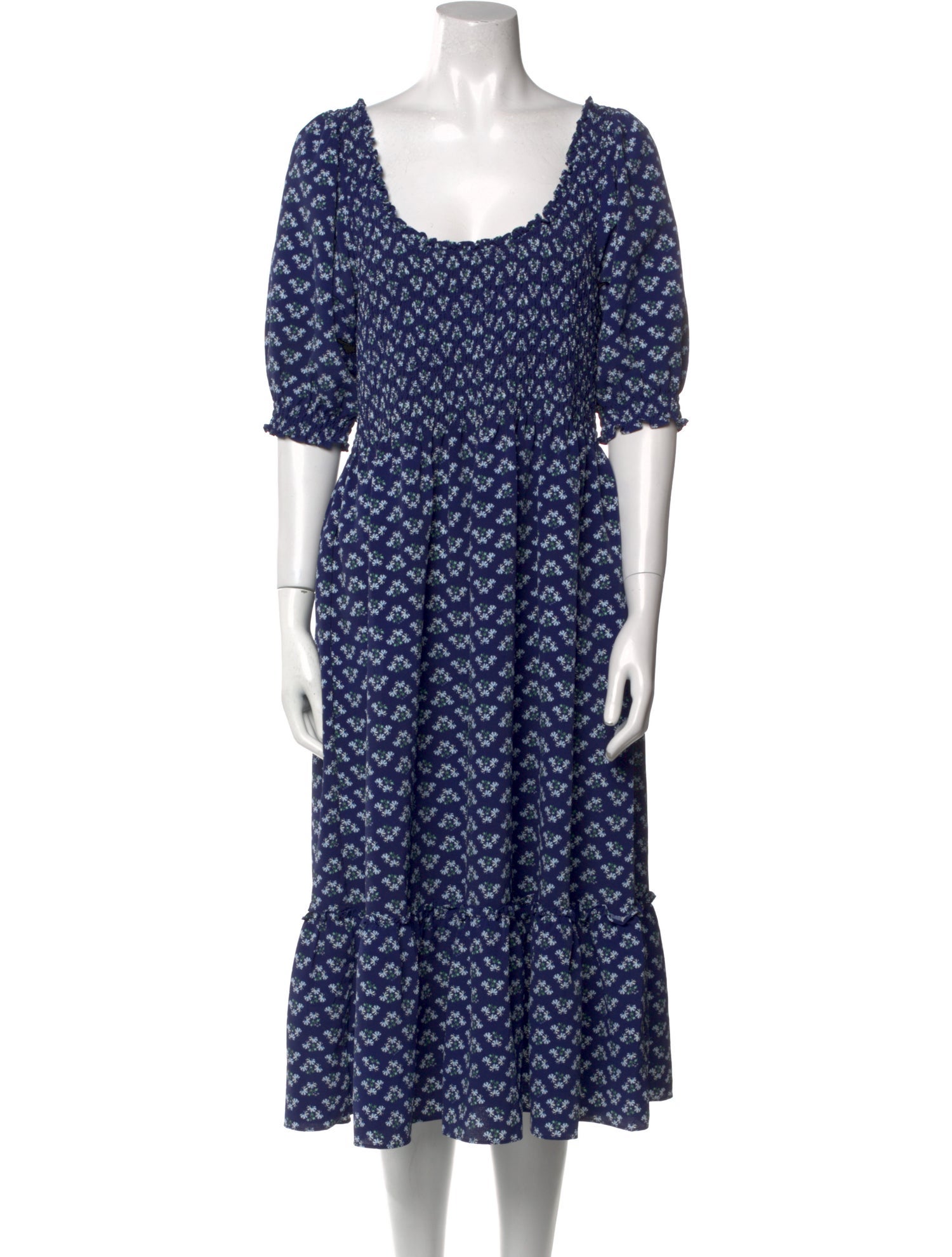 Hill House Home Floral Print Midi Length Dress