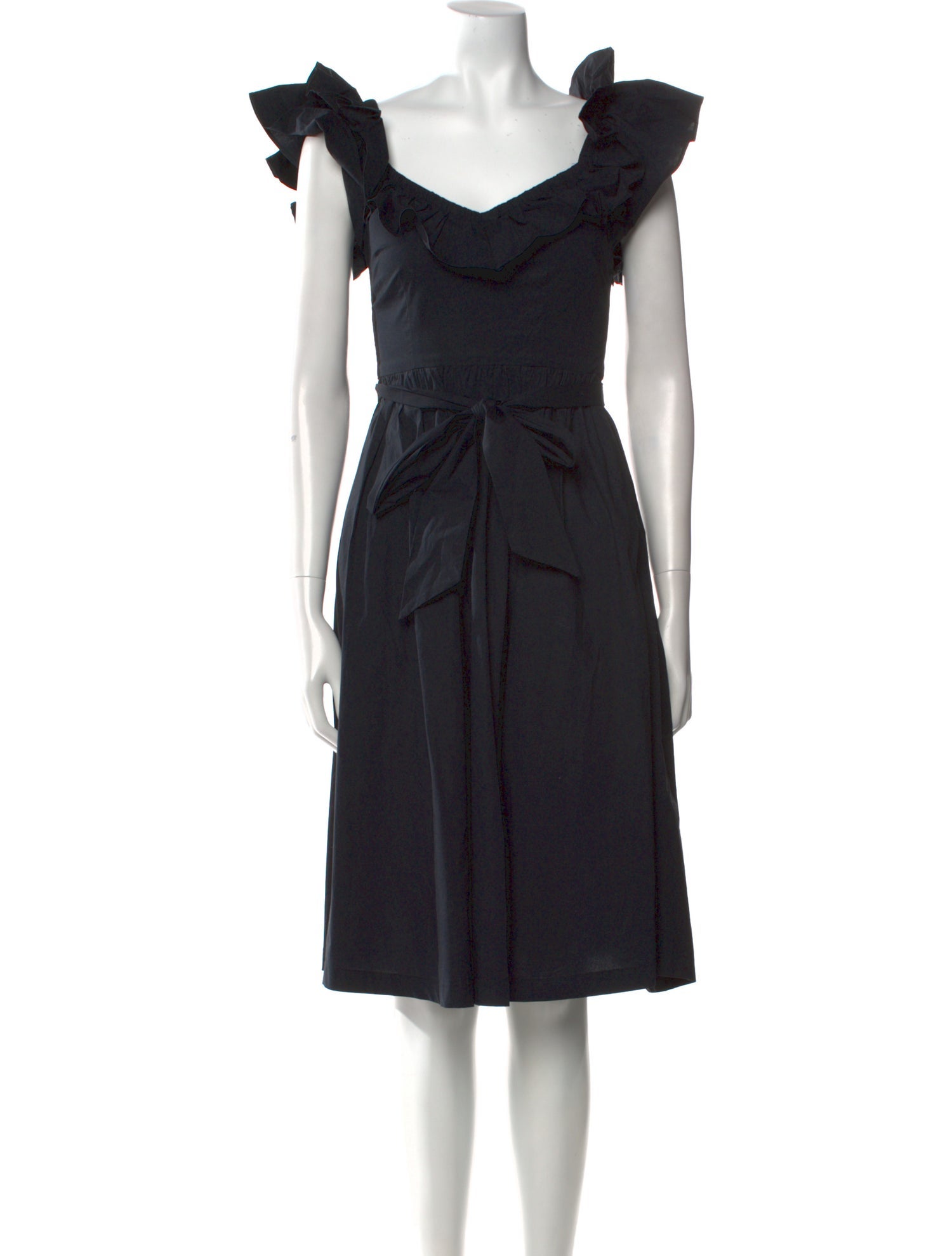 Hill House Home V-Neck Mini Dress - Black Dresses, Clothing