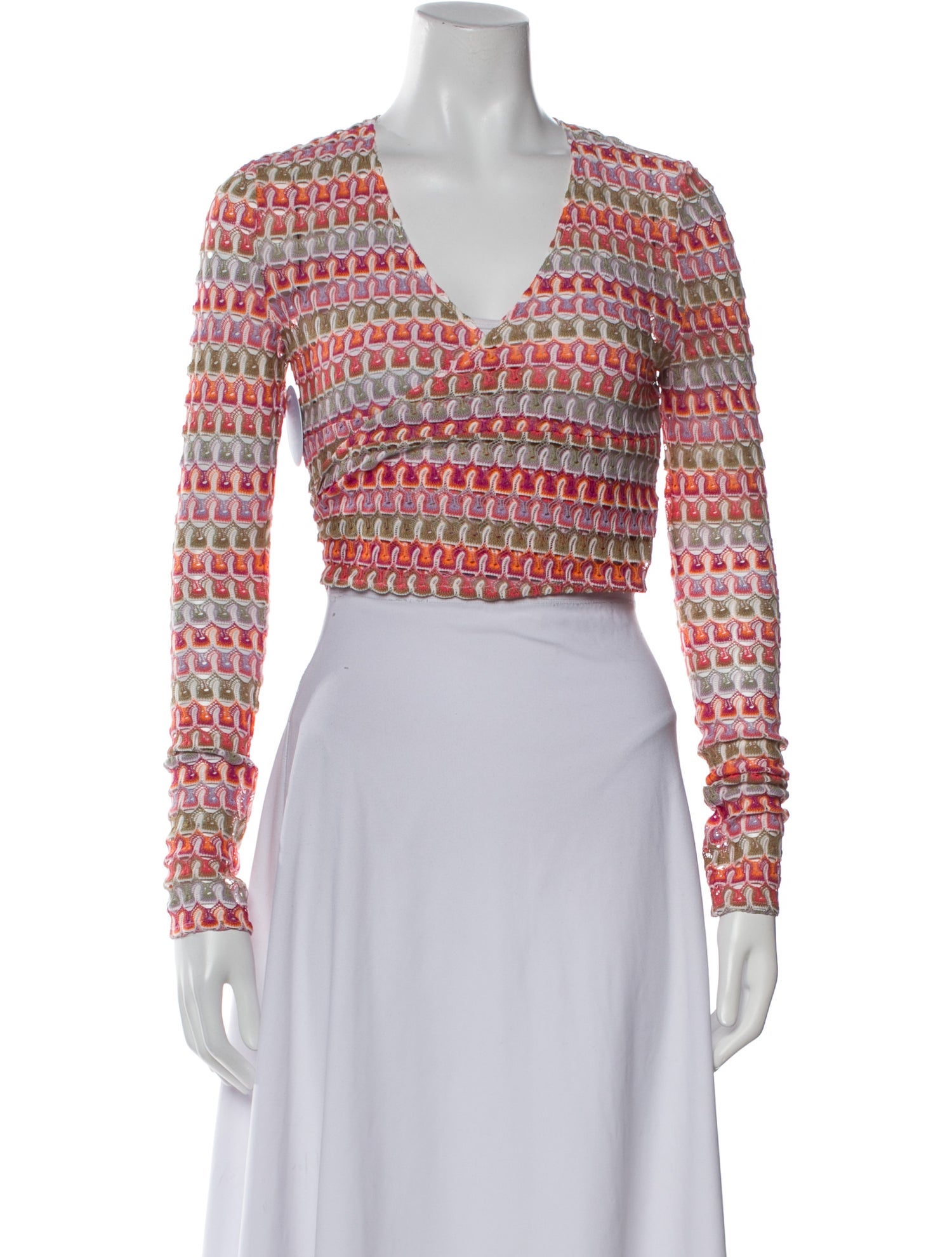 Hill House Home Printed V-Neck Sweater w/ Tags