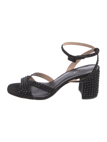 Hill House Home Sandals Suede Crystal Embellishments 11.5