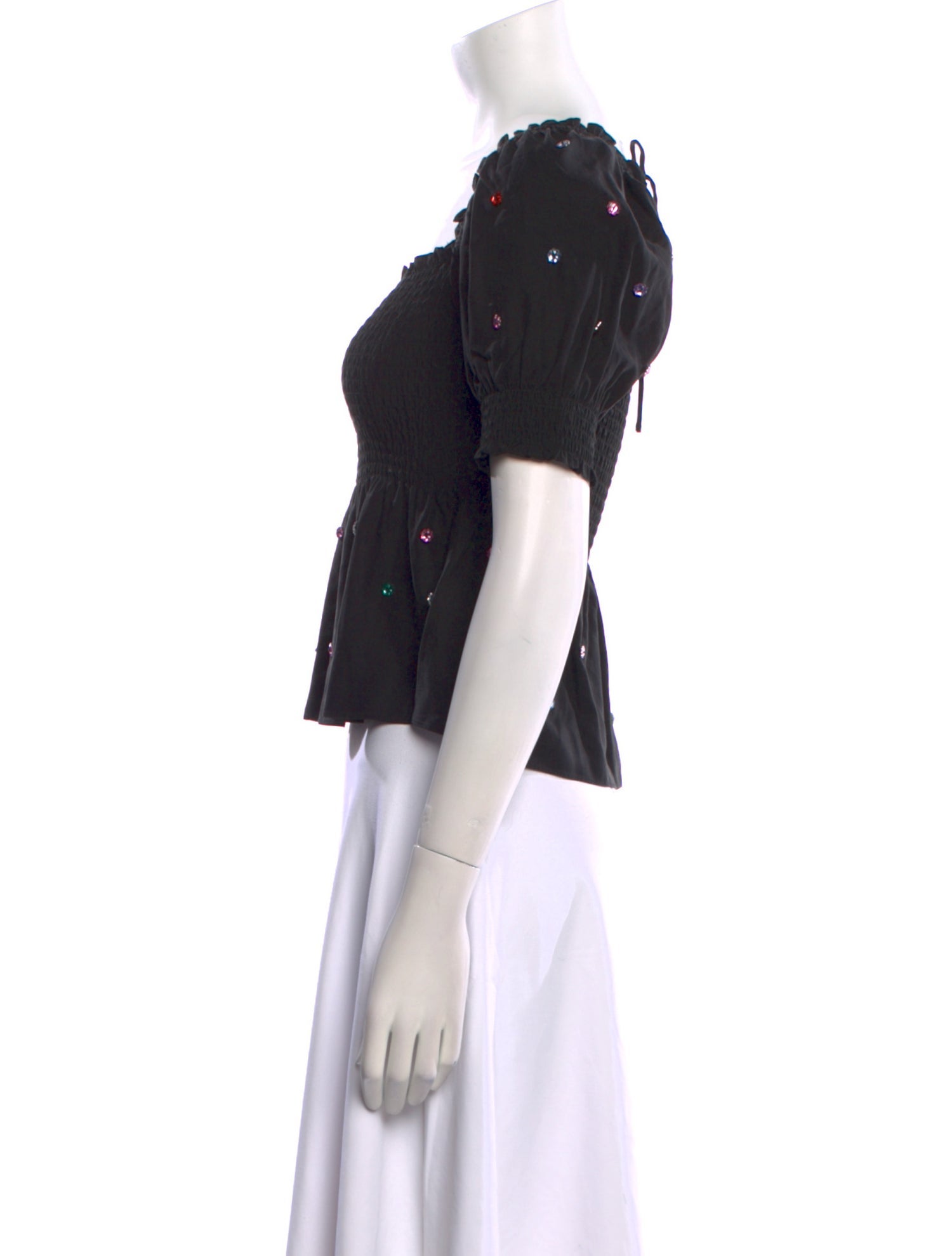 Hill House Home Square Neckline Short Sleeve Crop Top