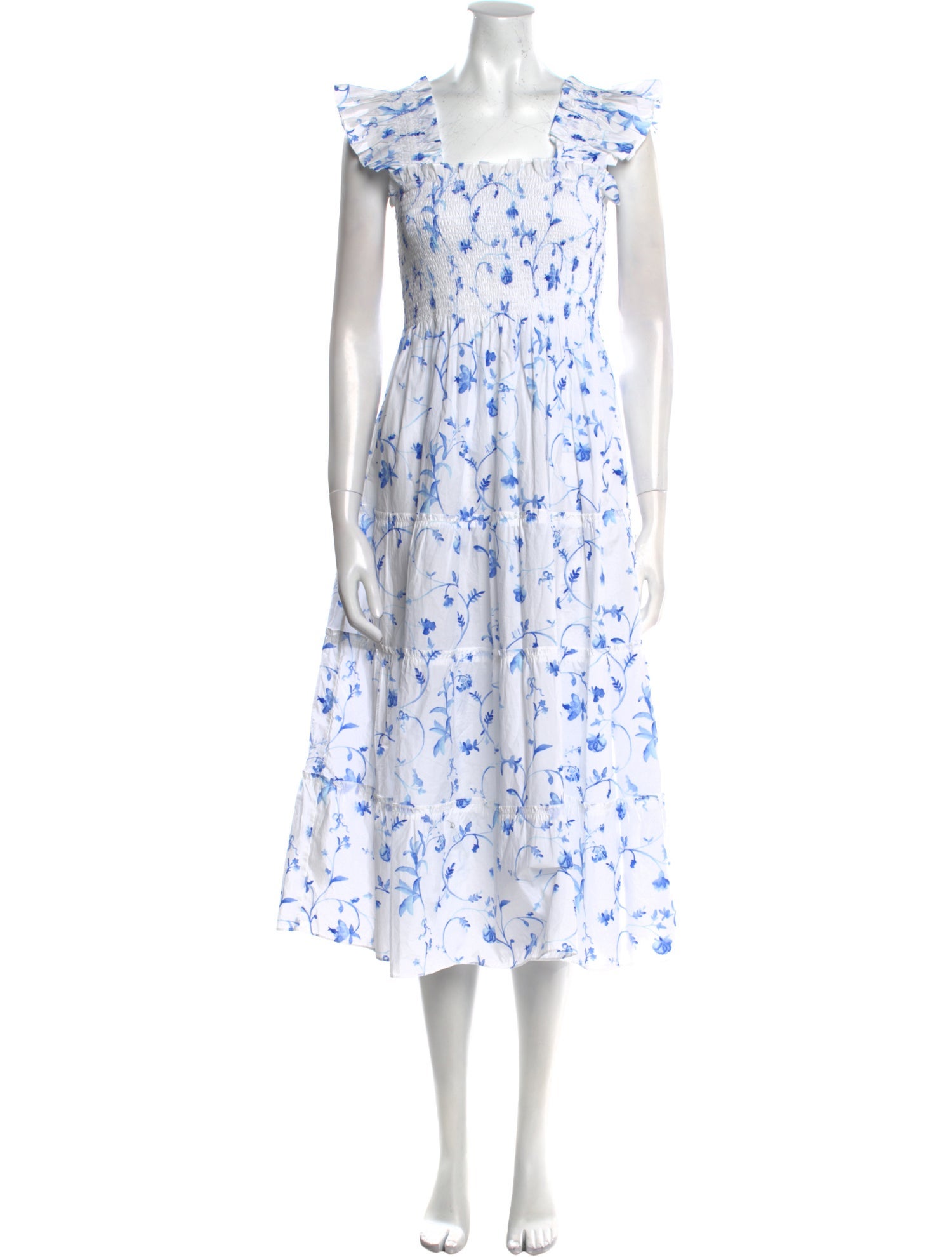 Hill House Home Floral Print Midi Length Dress