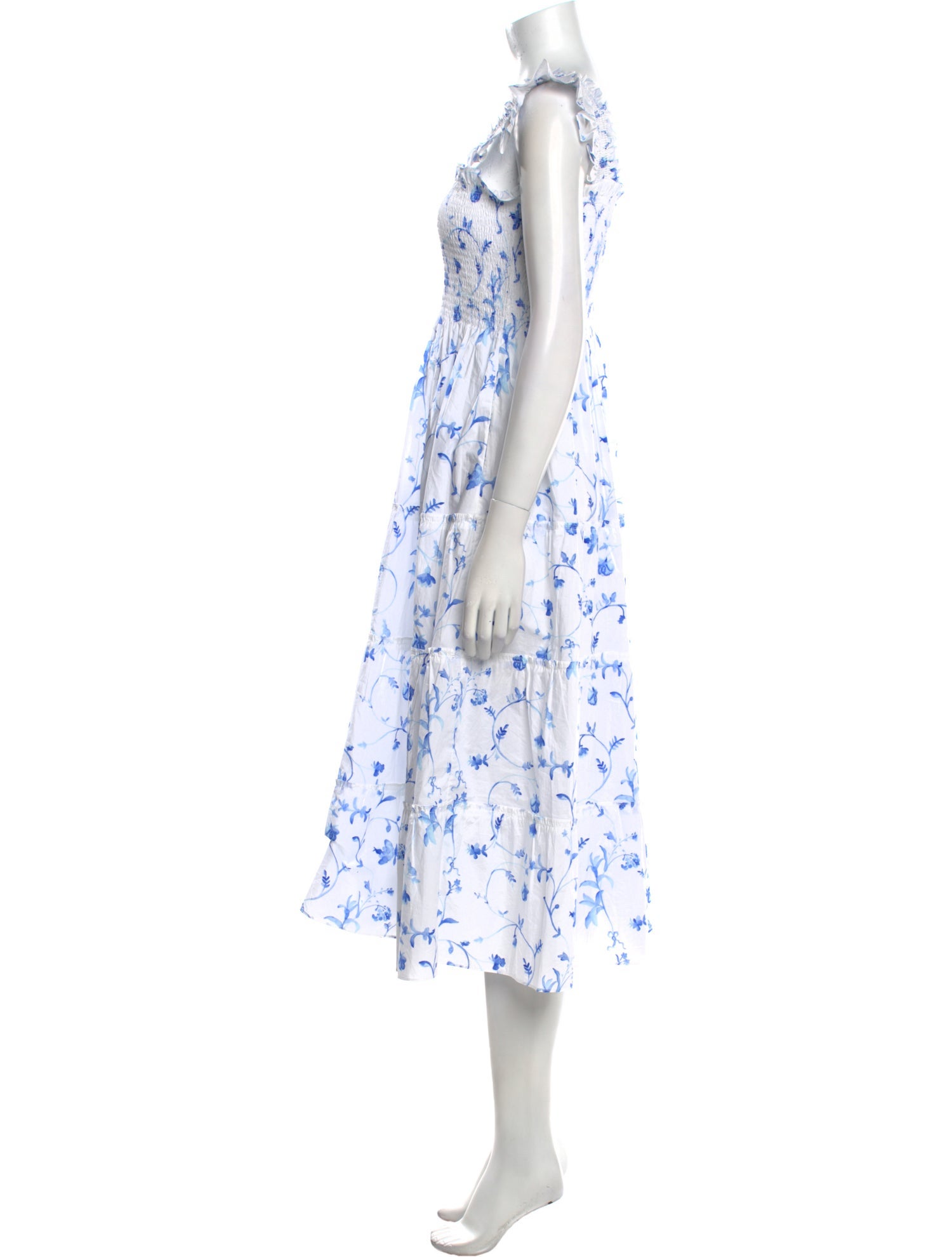Hill House Home Floral Print Midi Length Dress