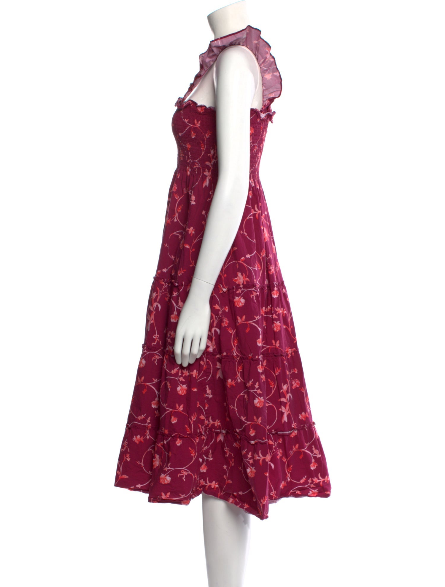 Hill House Home Floral Print Midi Length Dress