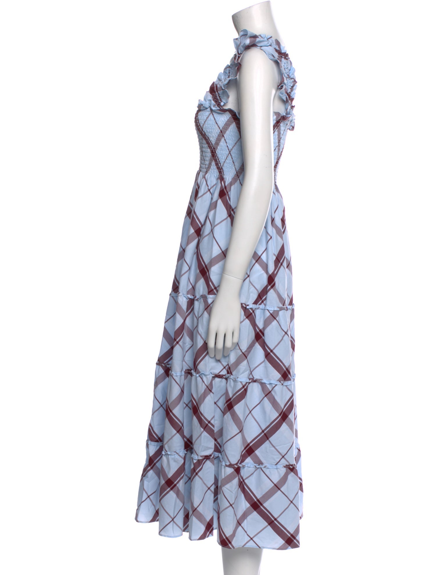 Hill House Home Plaid Print Midi Length Dress