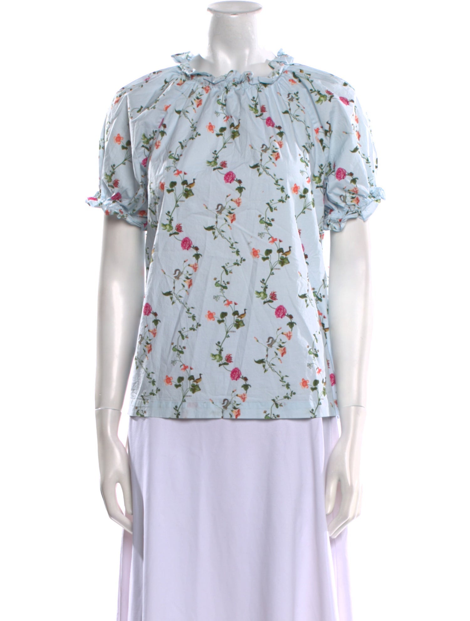 Hill House Home Floral Print Crew Neck Top