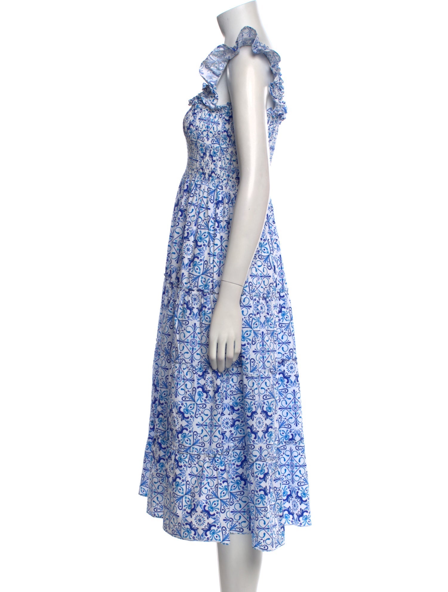 Hill House Home Floral Print Midi Length Dress