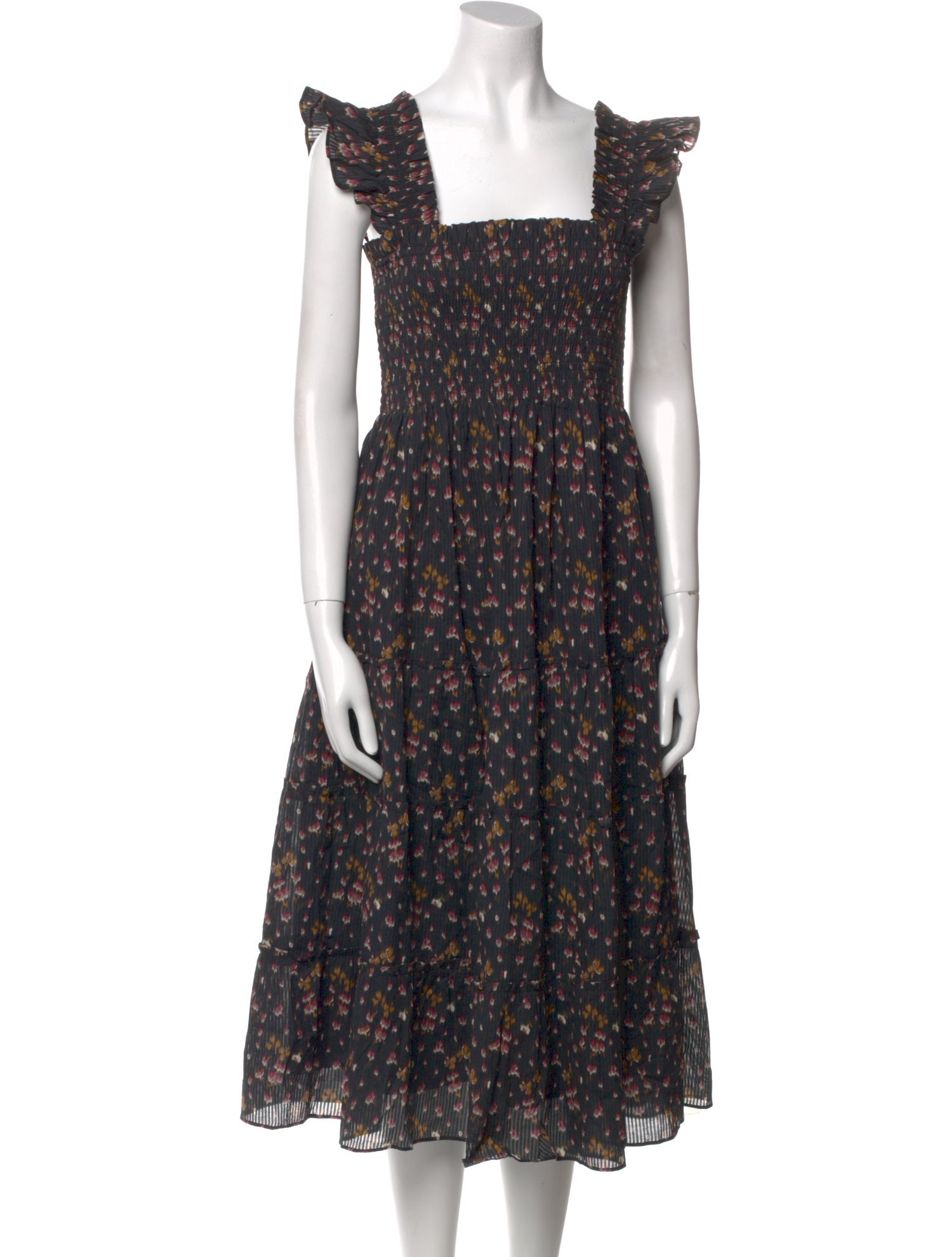 Hill House Home Floral Print Midi Length Dress