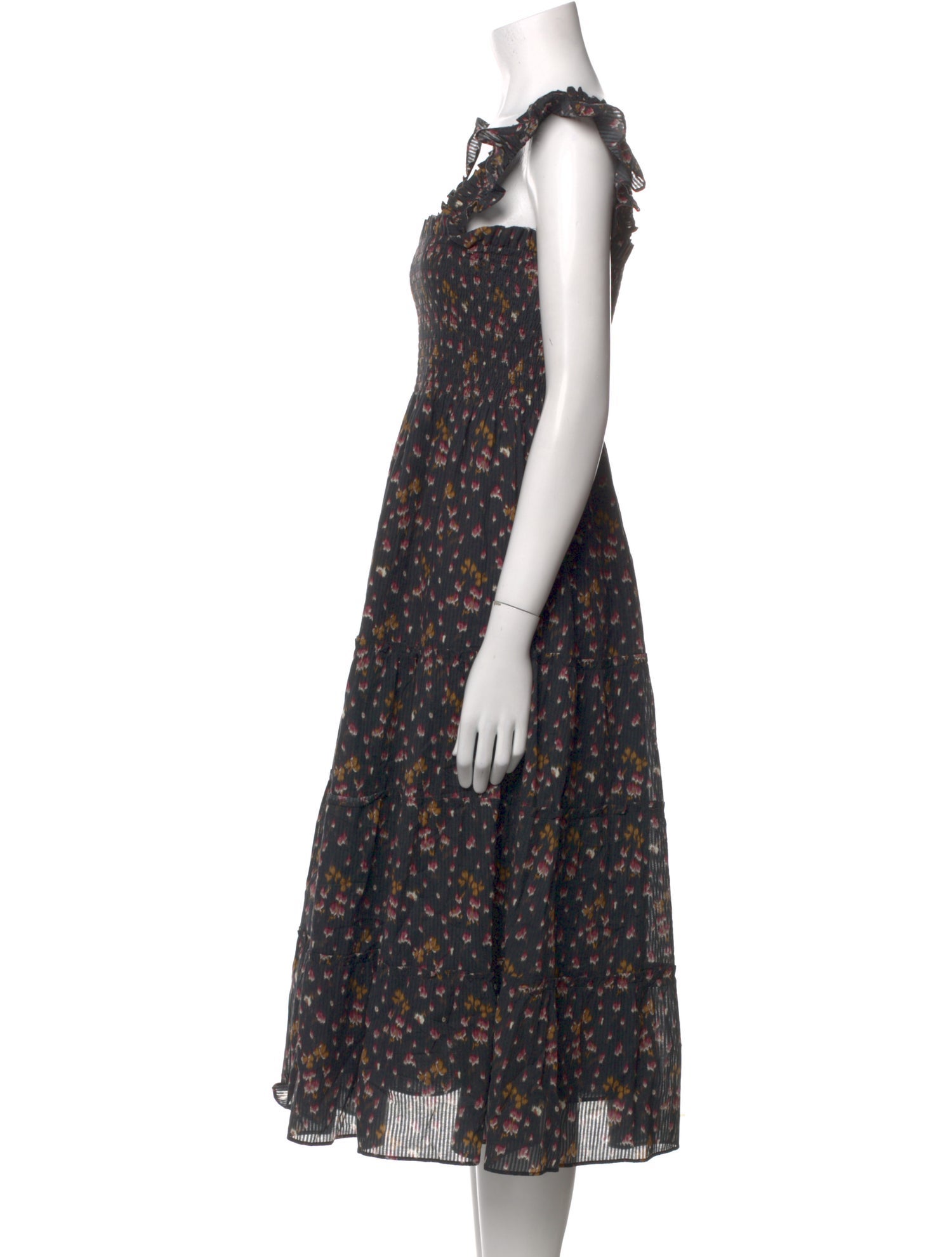 Hill House Home Floral Print Midi Length Dress