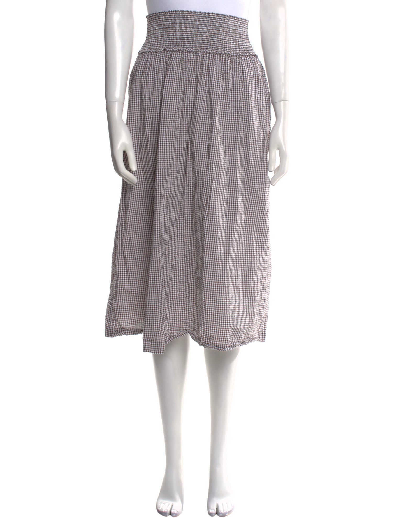 Hill House Home Plaid Print Midi Length Skirt