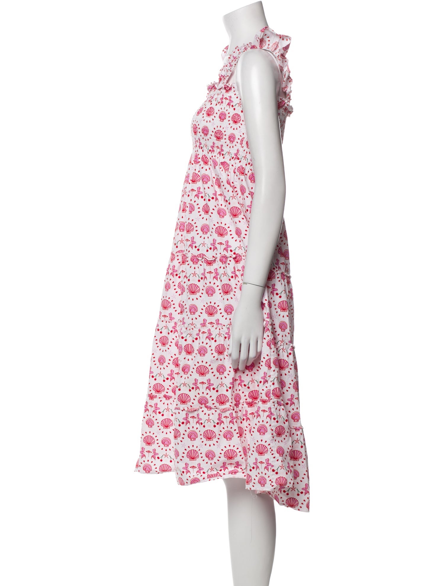 Hill House Home Floral Print Midi Length Dress