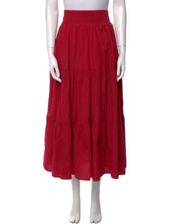 Hill House Home Ruffle Embellishment Midi Length Skirt