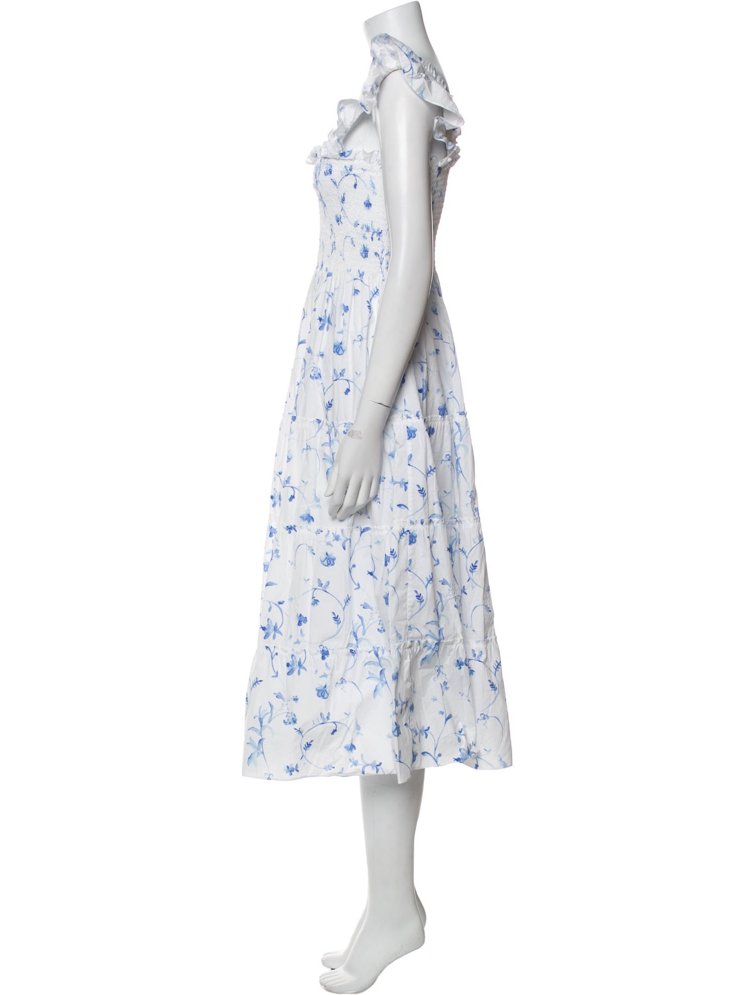 Hill House Home Floral Print Midi Length Dress
