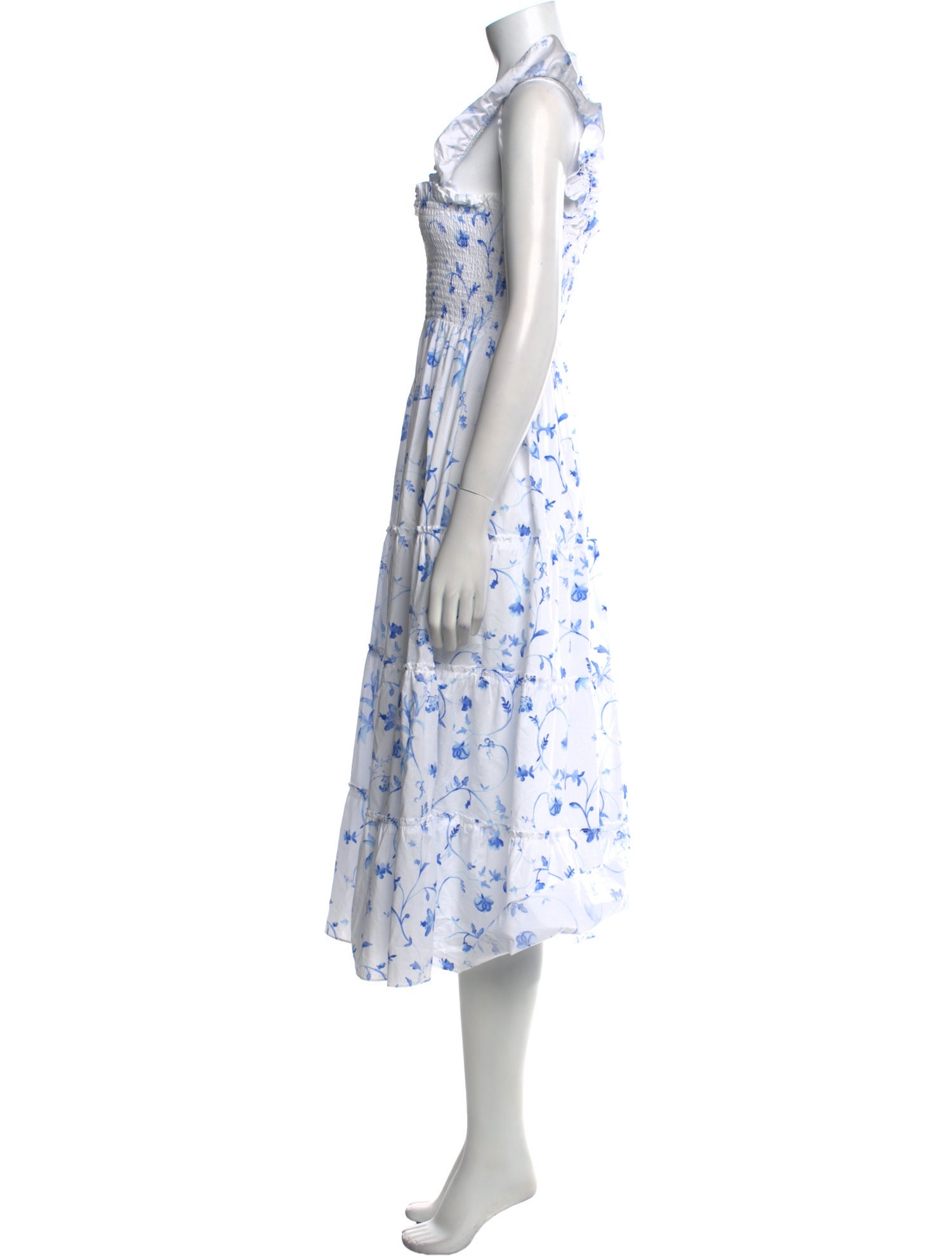 Hill House Home Floral Print Midi Length Dress