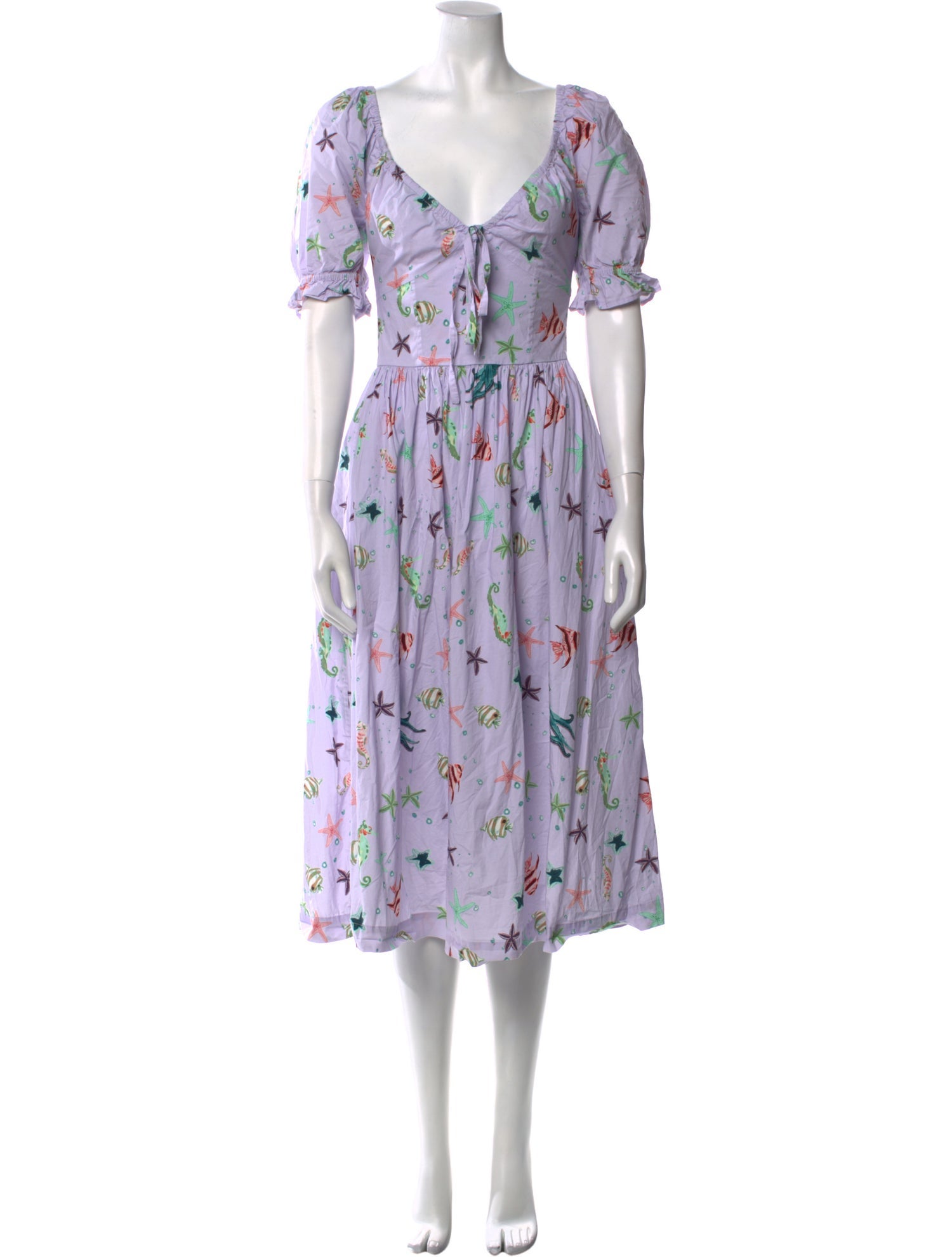 Hill House Home Floral Print Midi Length Dress
