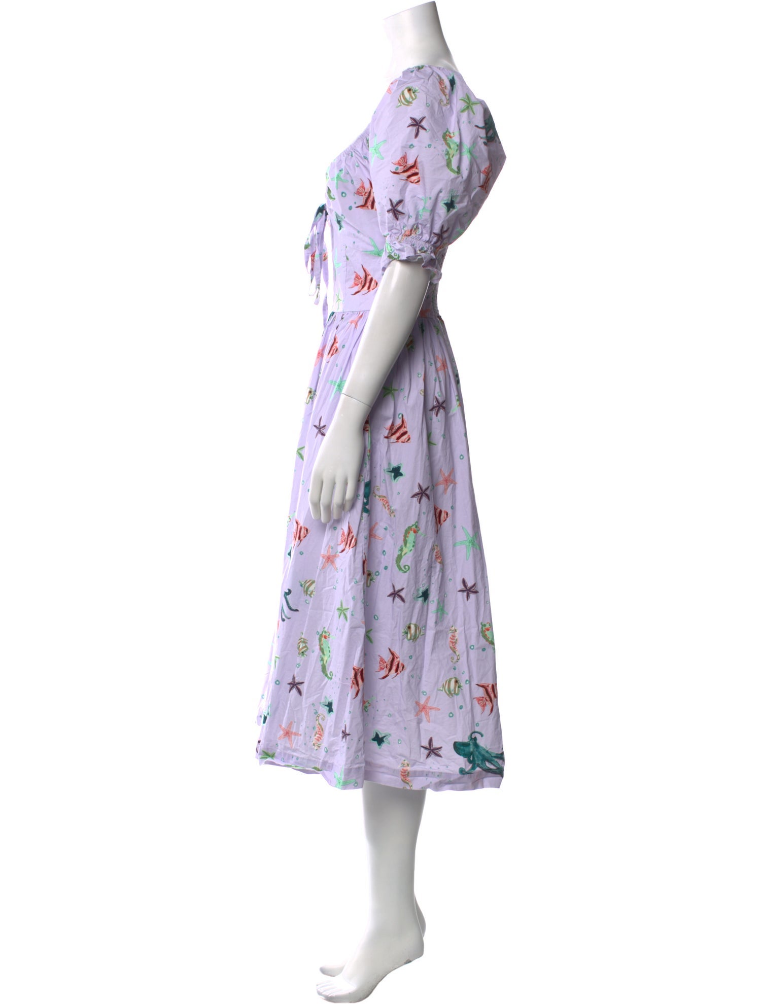 Hill House Home Floral Print Midi Length Dress