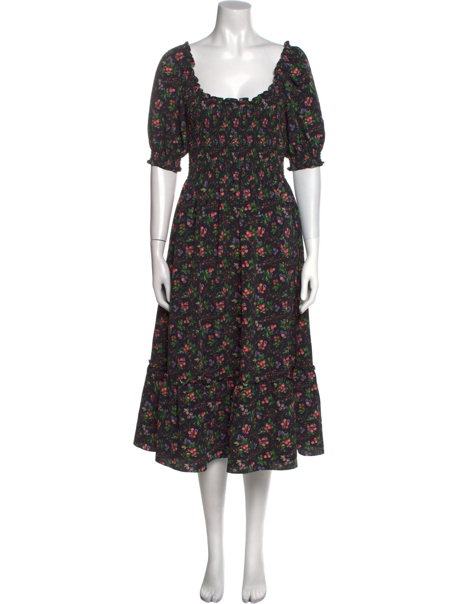 Hill House Home Floral Print Midi Length Dress