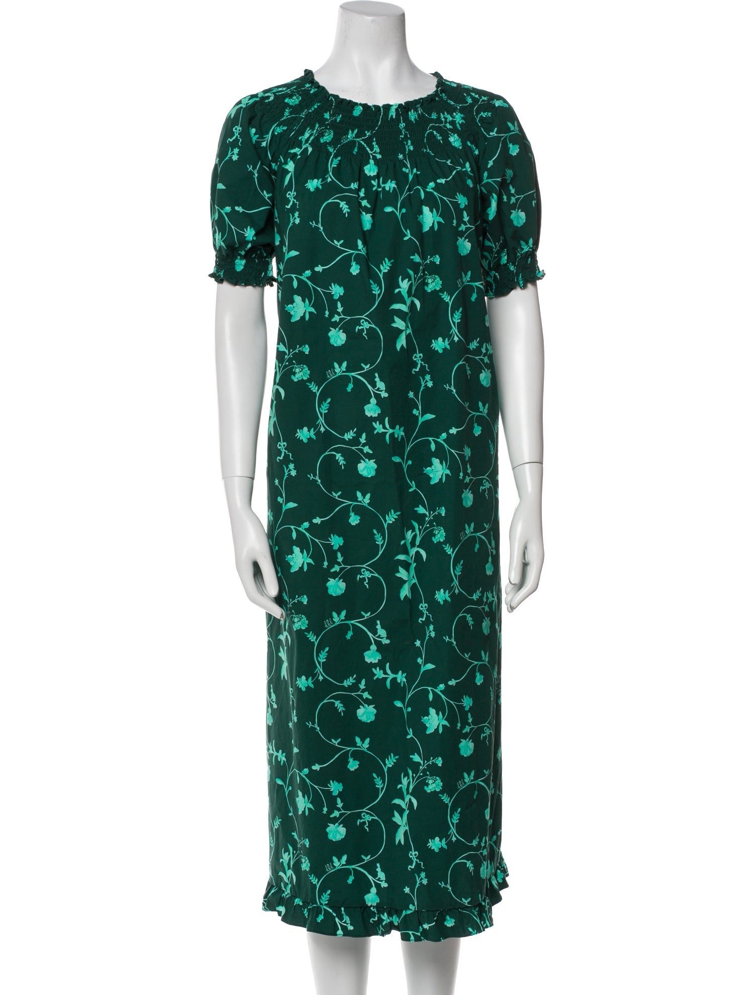 Hill House Home Floral Print Midi Length Dress