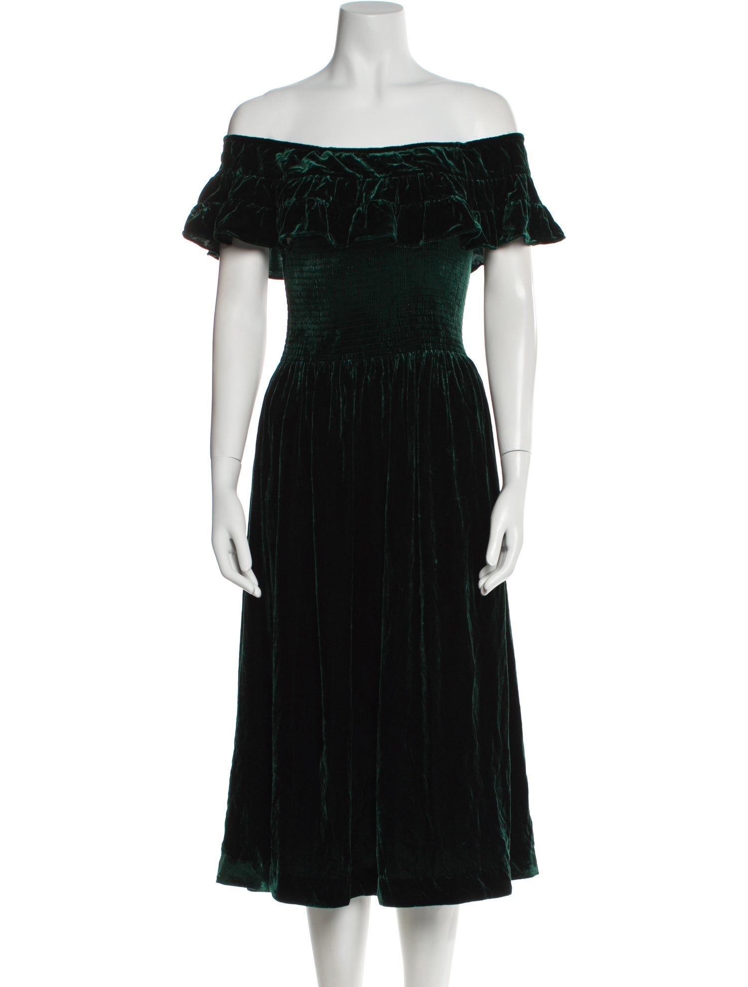 Hill House Home Off-The-Shoulder Midi Length Dress