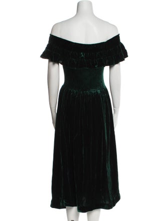 Hill House Home Off-The-Shoulder Midi Length Dress