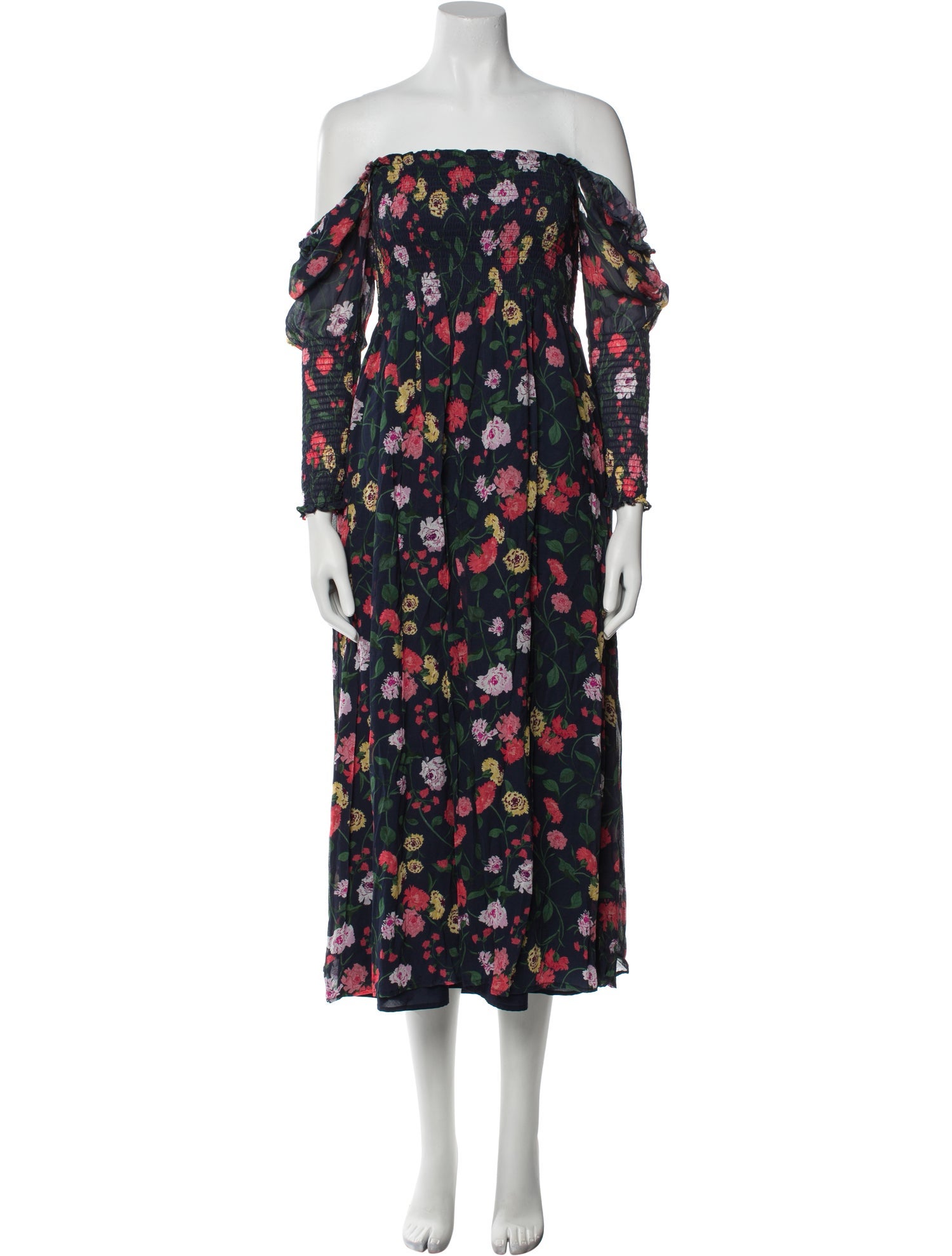 Hill House Home Floral Print Midi Length Dress