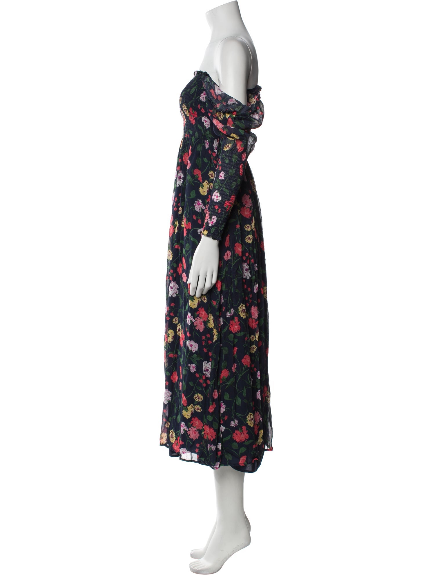 Hill House Home Floral Print Midi Length Dress
