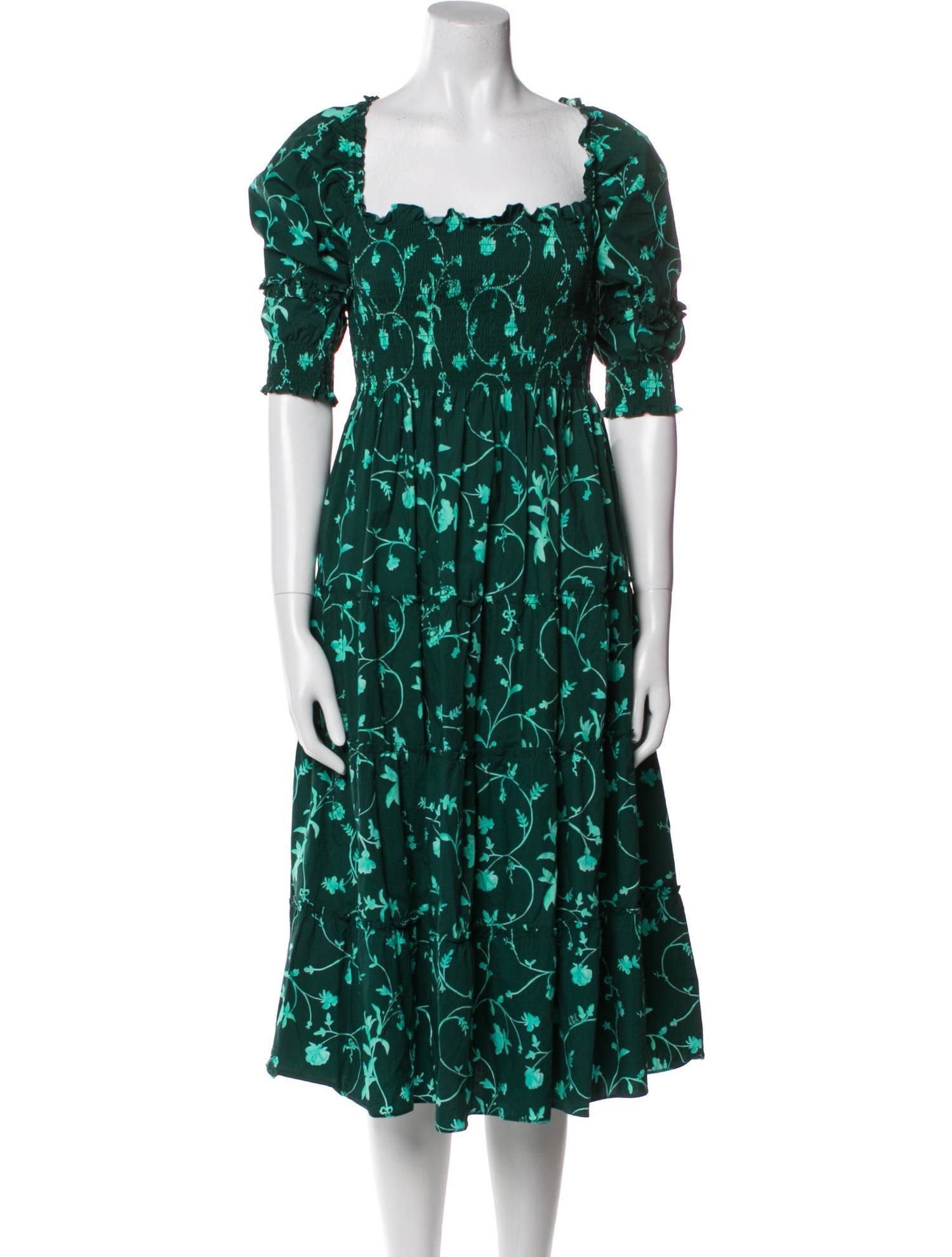 Hill House Home Floral Print Midi Length Dress