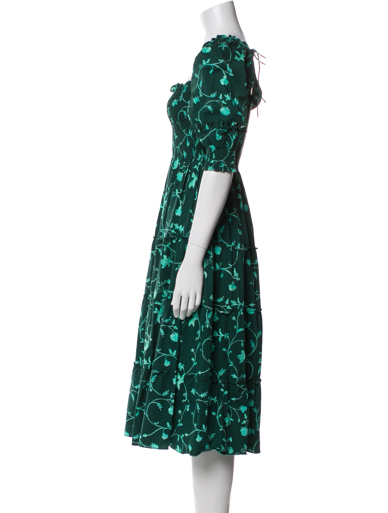 Hill House Home Floral Print Midi Length Dress