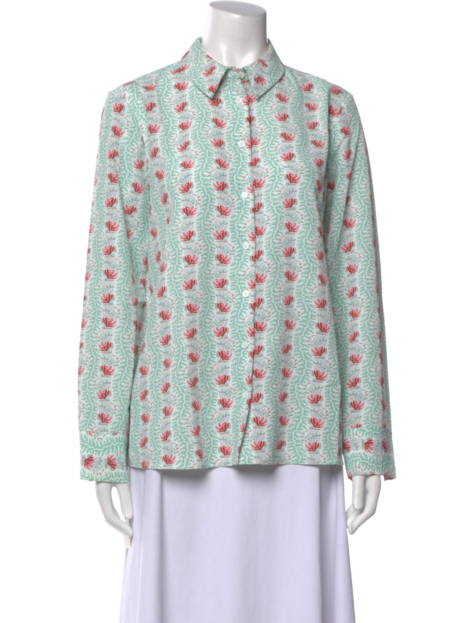 Hill House Home Printed Mock Neck Blouse