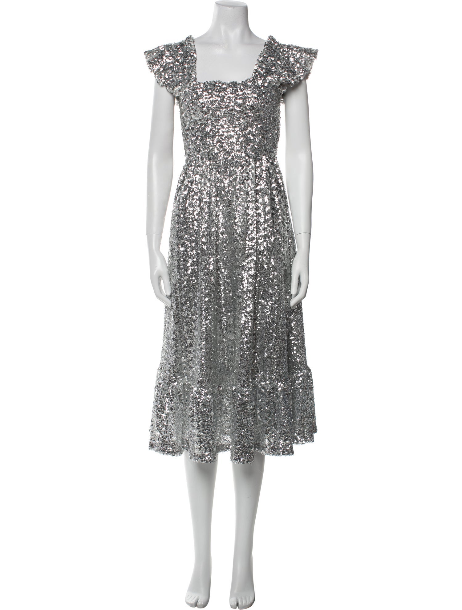 Hill House Home Square Neckline Midi Length Dress