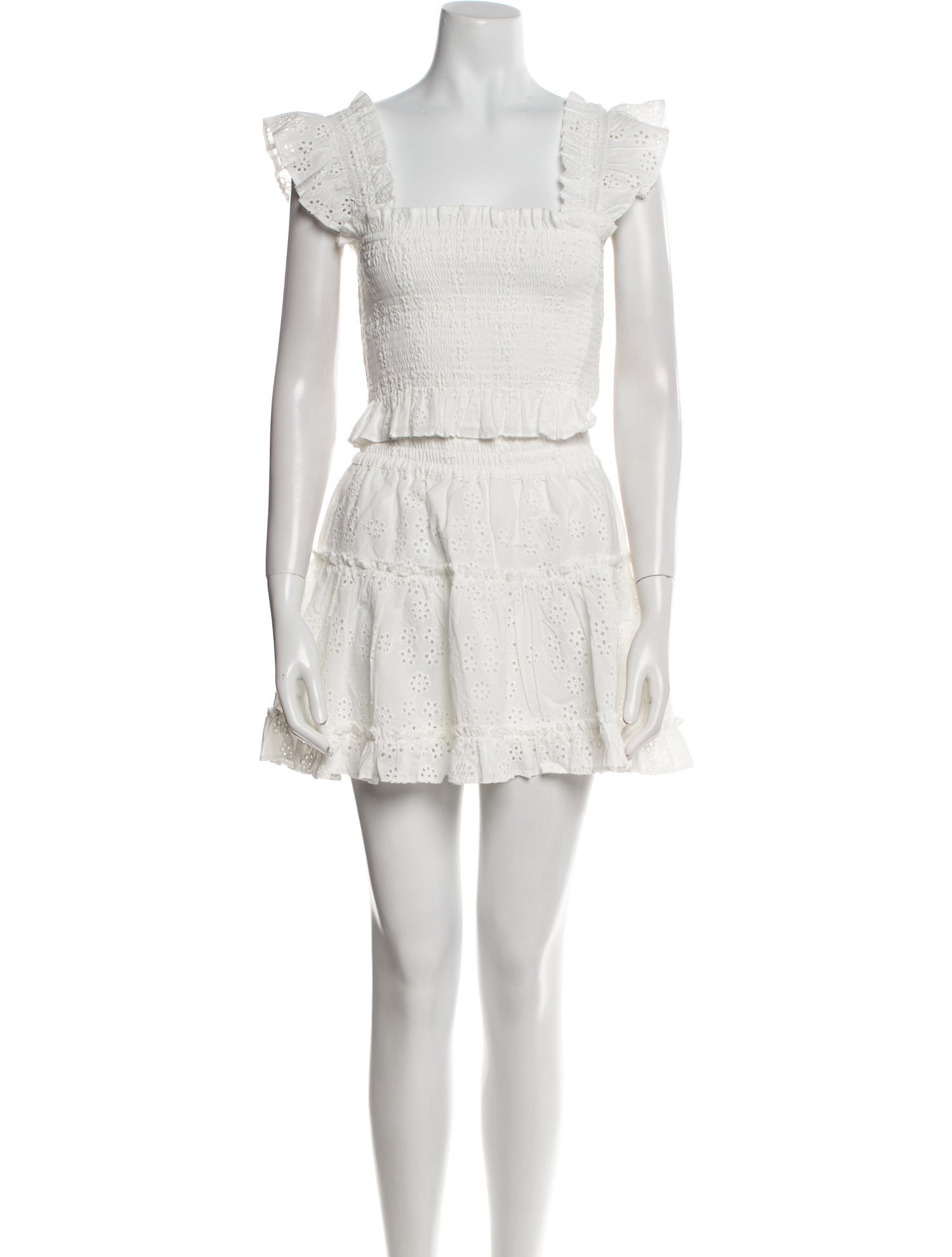 Hill House Home Embroidered Accent Skirt Set