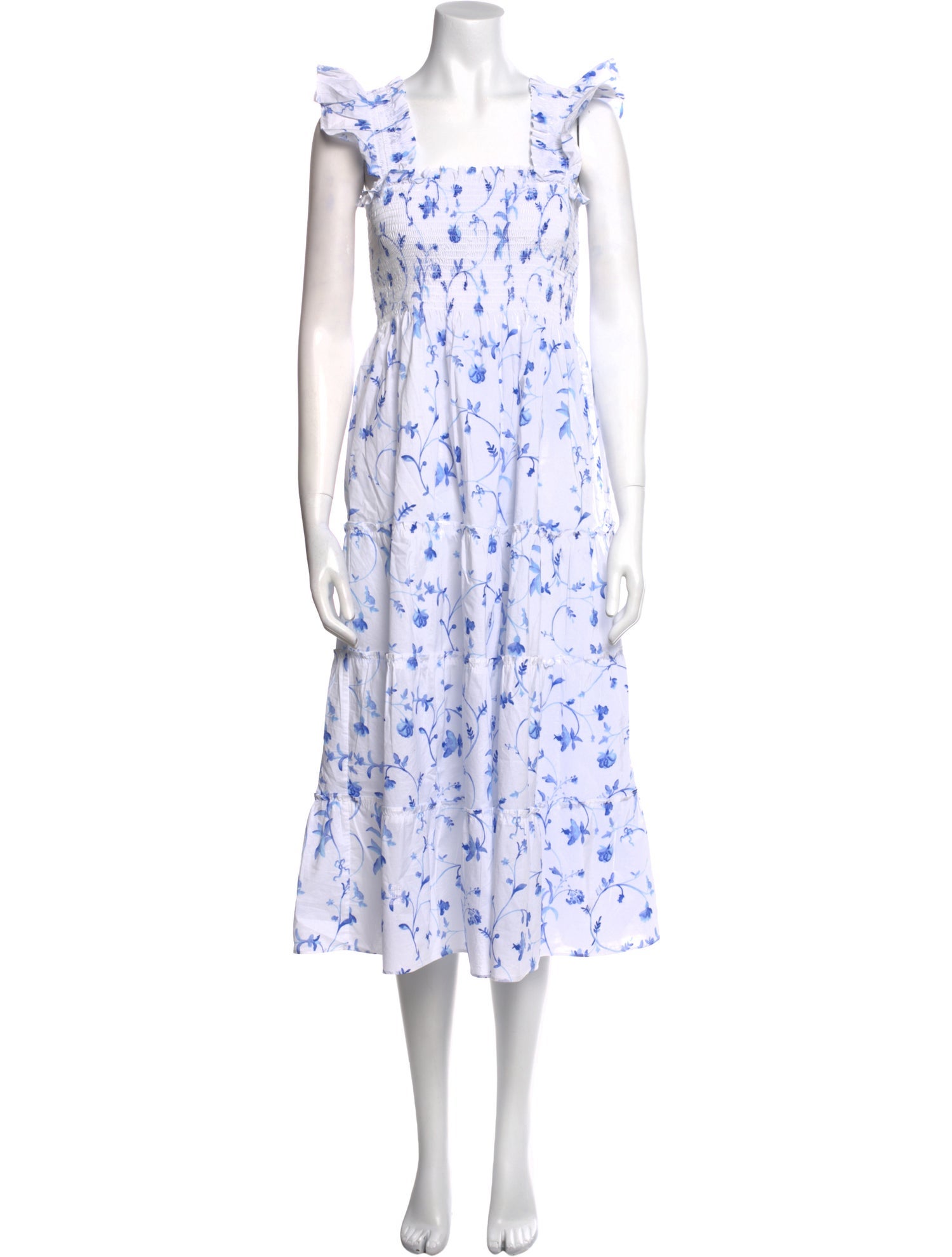 Hill House Home Floral Print Midi Length Dress