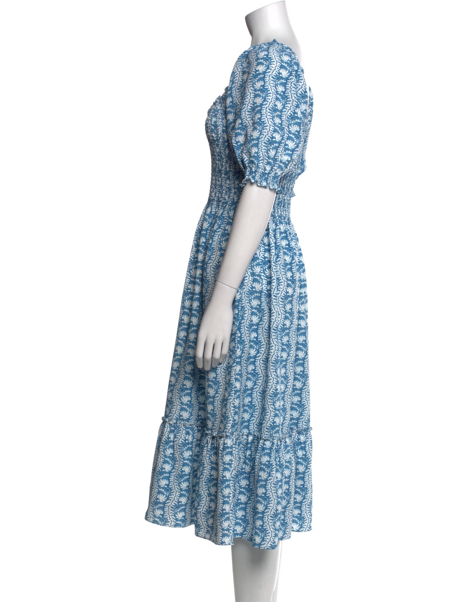 Hill House Home Floral Print Midi Length Dress