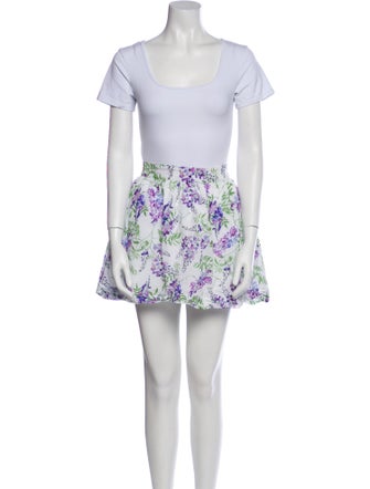 Hill House Home Printed Embroidered Accent Skirt Set