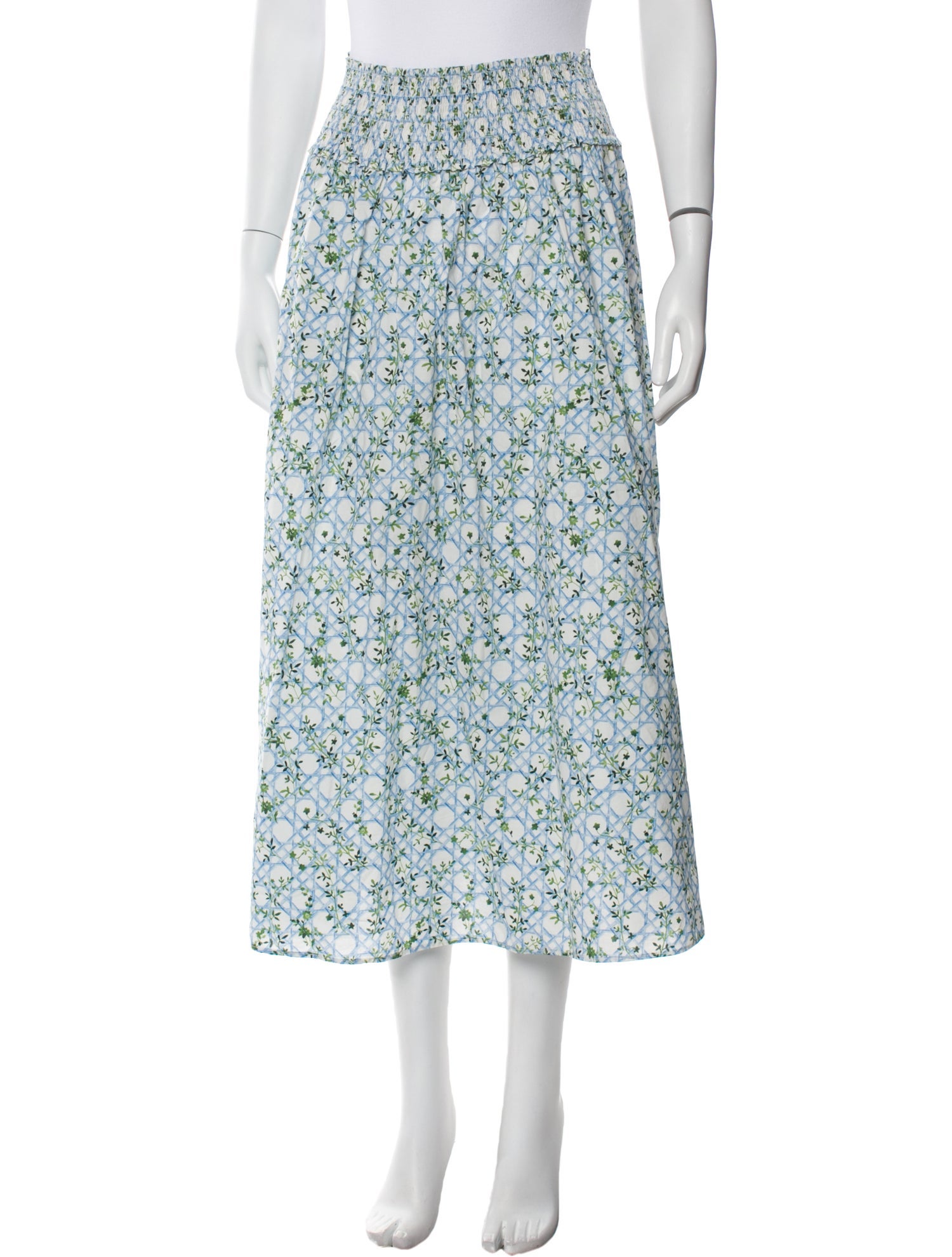 Hill House Home Floral Print Midi Length Skirt