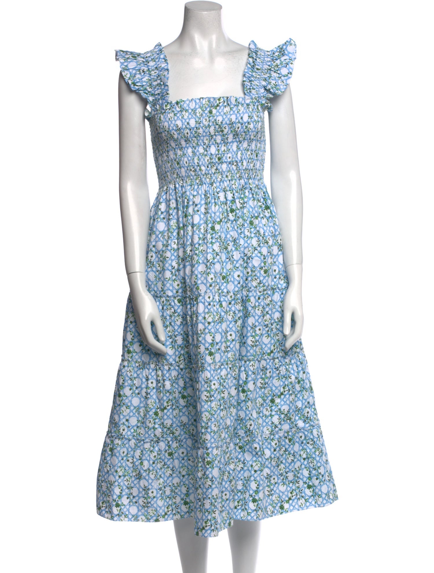 Hill House Home Floral Print Midi Length Dress