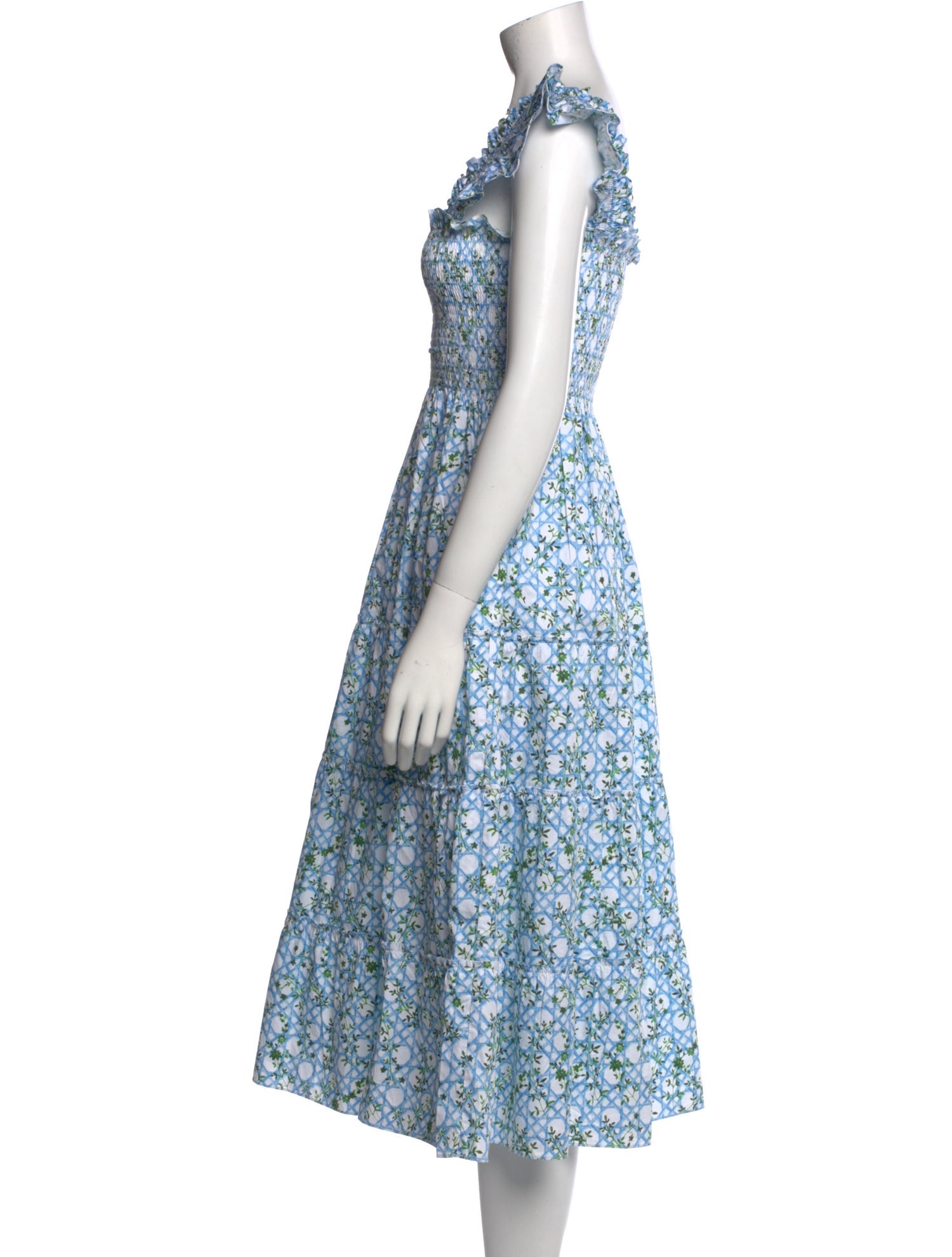 Hill House Home Floral Print Midi Length Dress