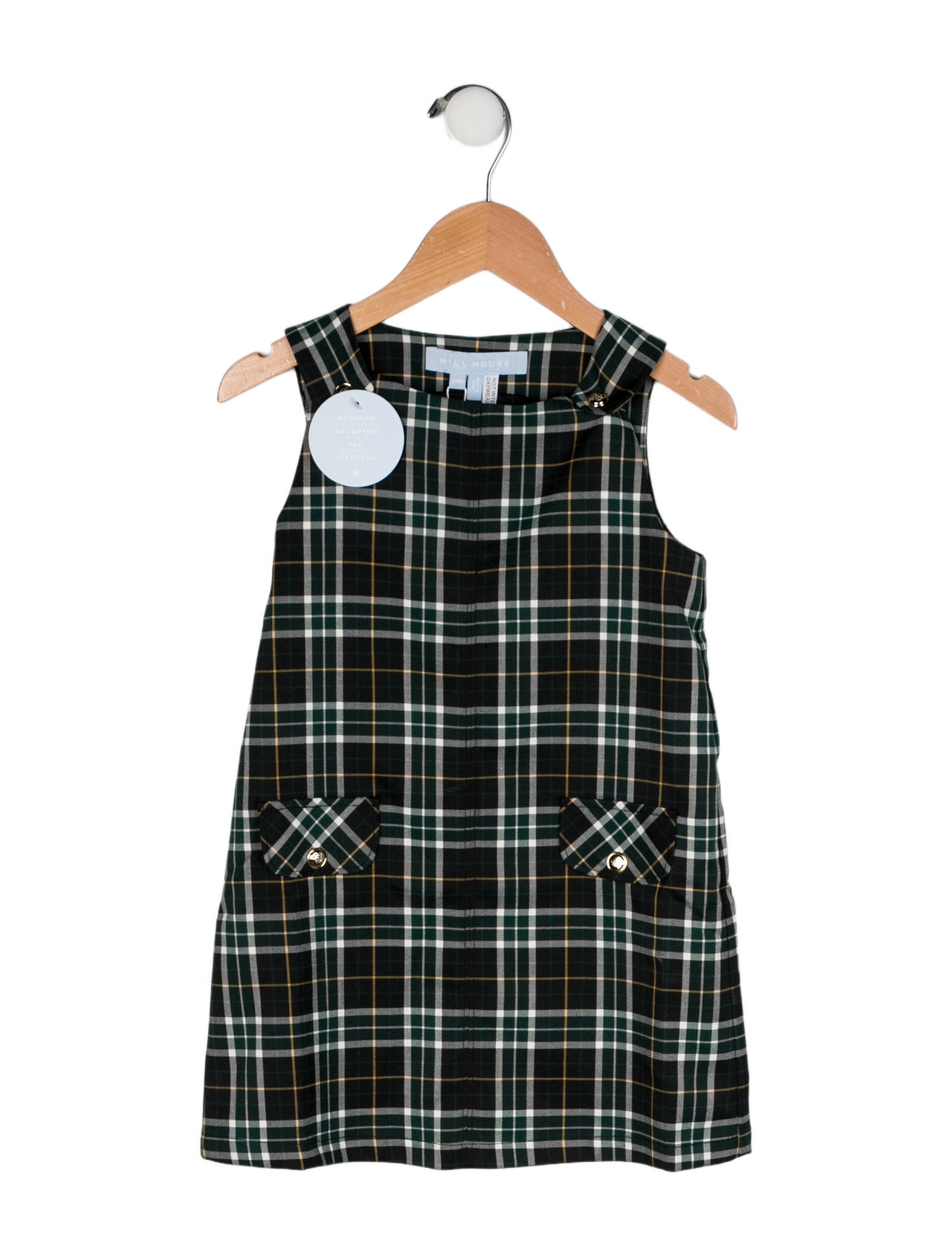Hill House Home Toddler Girls' Plaid Pattern Sleeveless Dress w/Tags