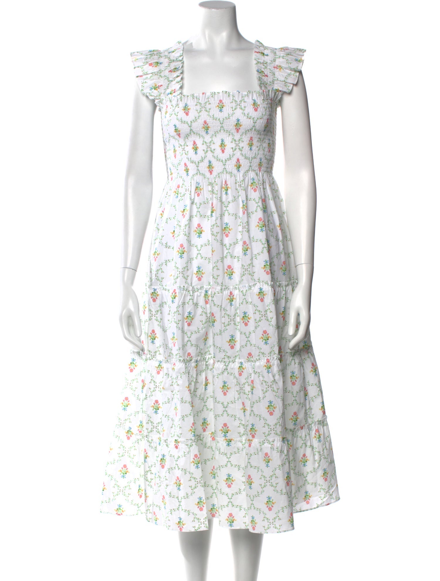 Hill House Home Floral Print Midi Length Dress w/ Tags