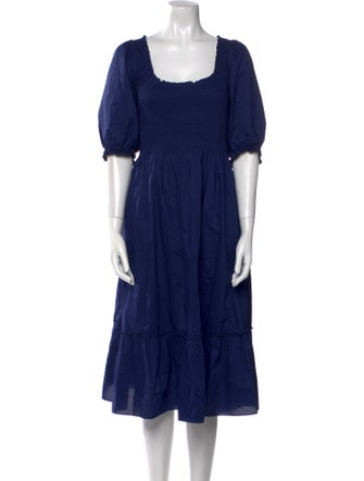 Hill House Home Square Neckline Midi Length Dress