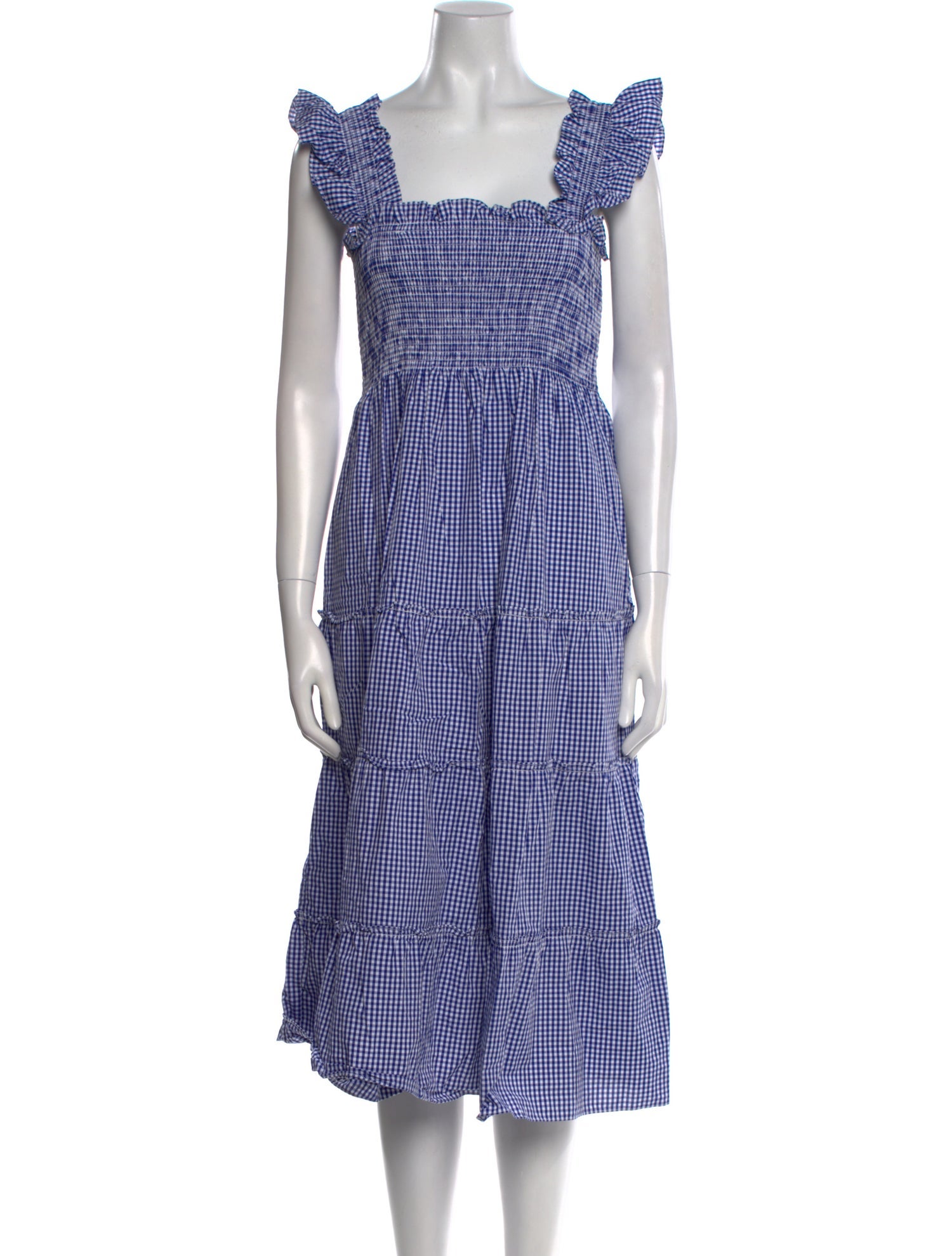 Hill House Home Plaid Print Midi Length Dress