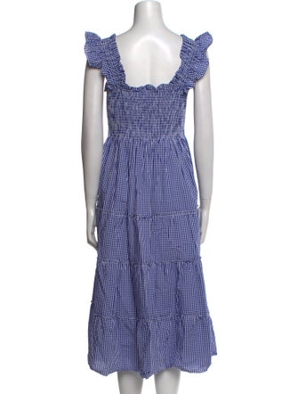 Hill House Home Plaid Print Midi Length Dress