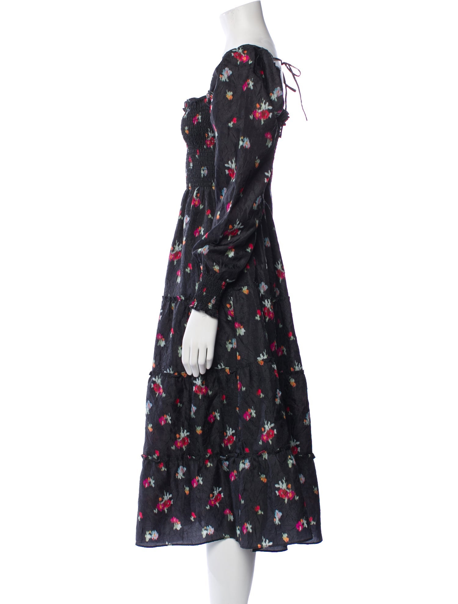 Hill House Home Floral Print Midi Length Dress