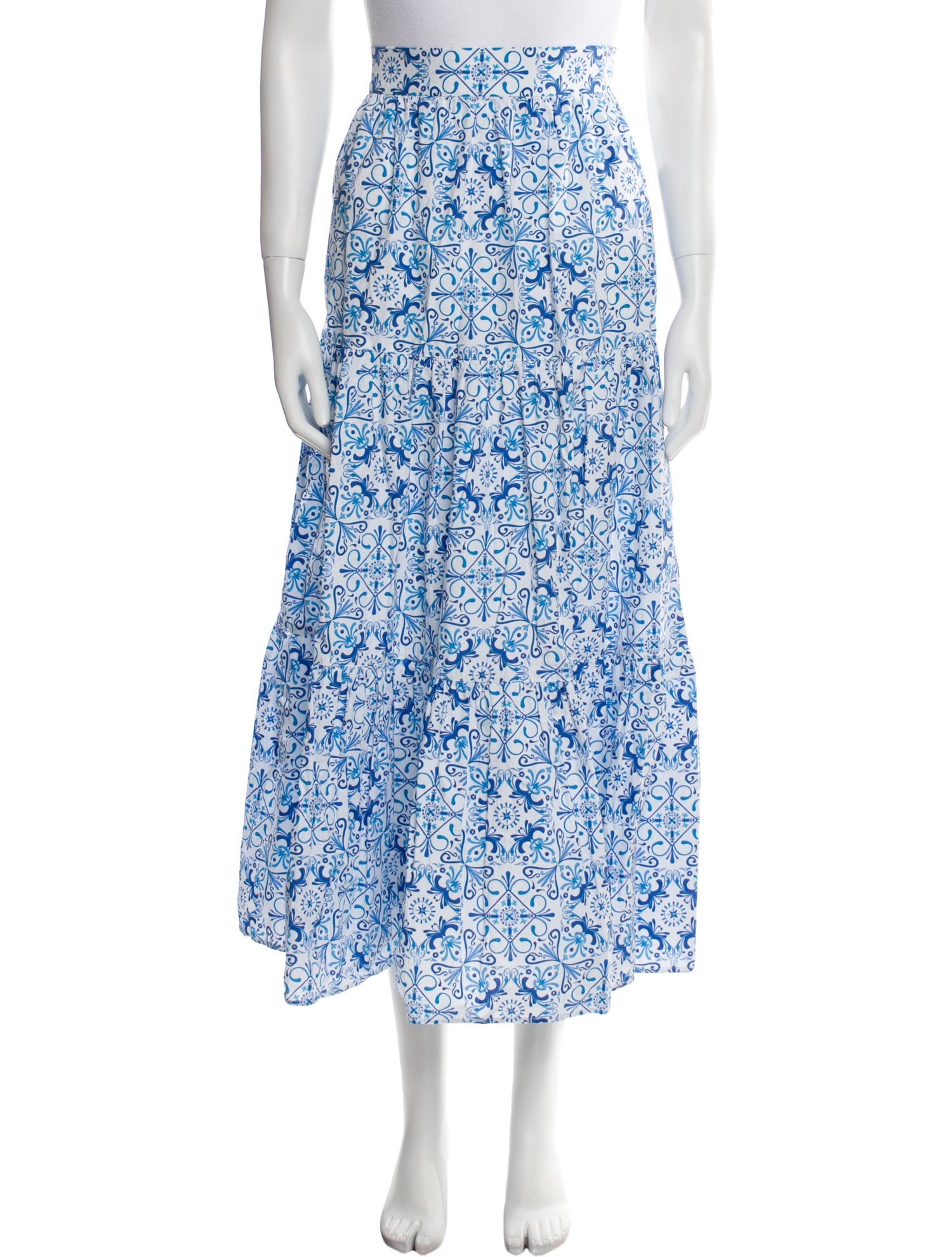 Hill House Home Floral Print Midi Length Skirt