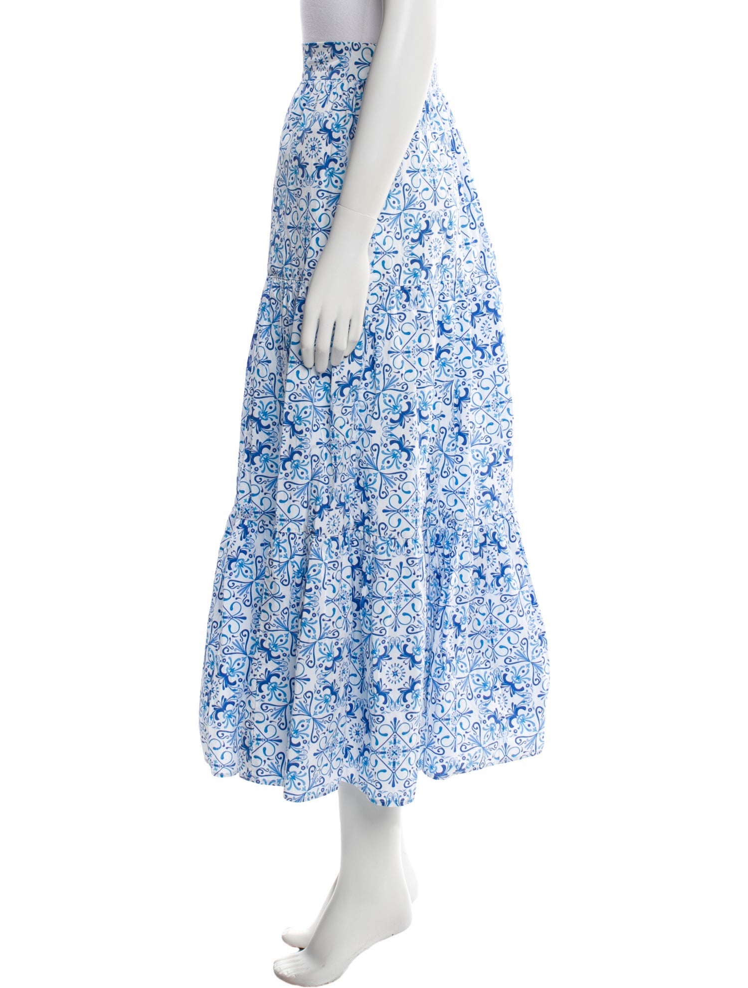 Hill House Home Floral Print Midi Length Skirt