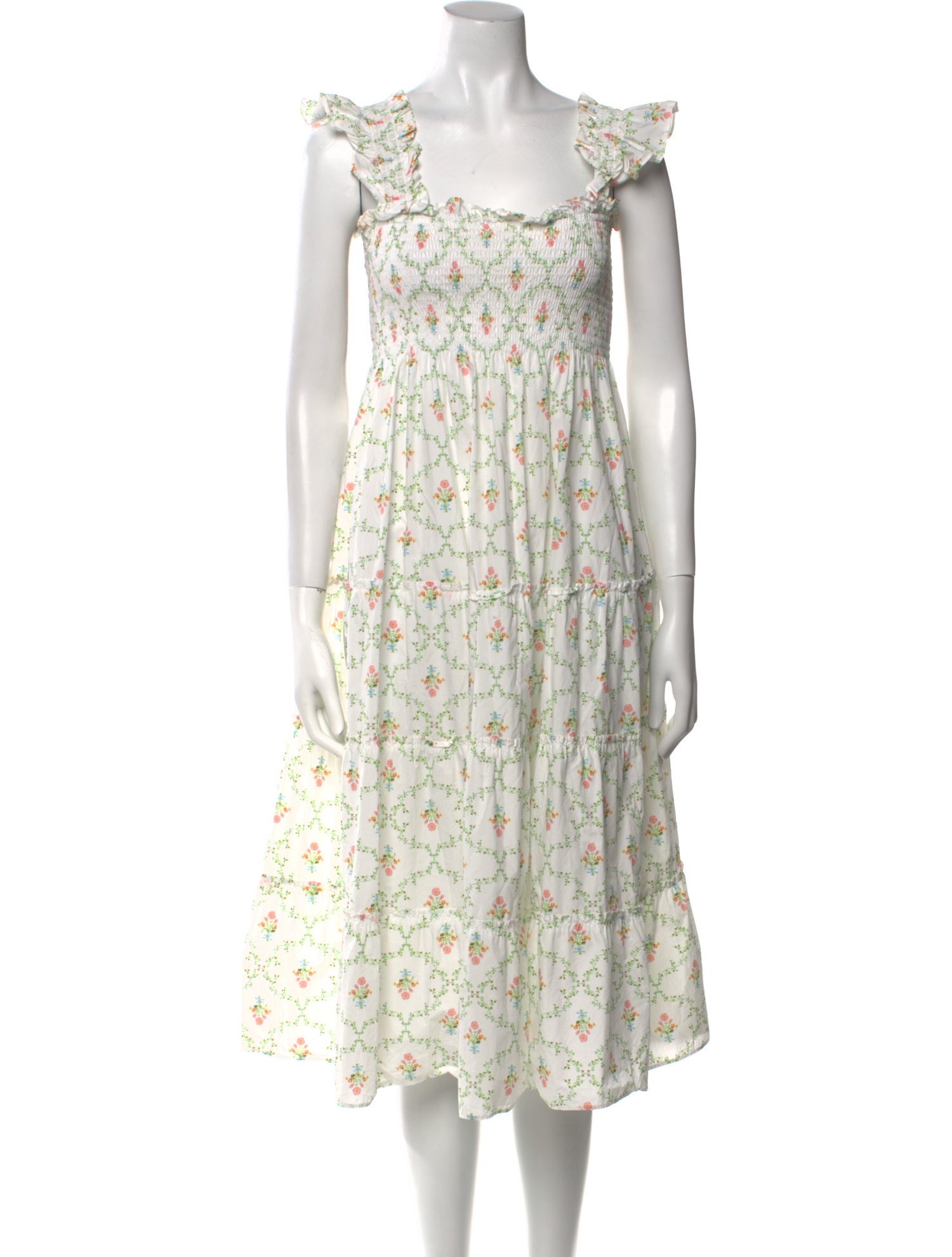 Hill House Home Floral Print Midi Length Dress