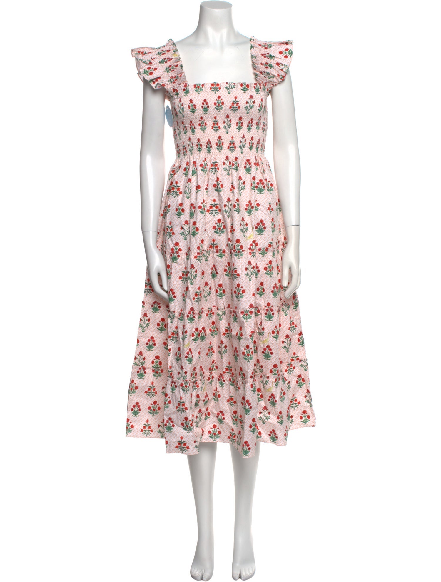 Hill House Home Floral Print Midi Length Dress